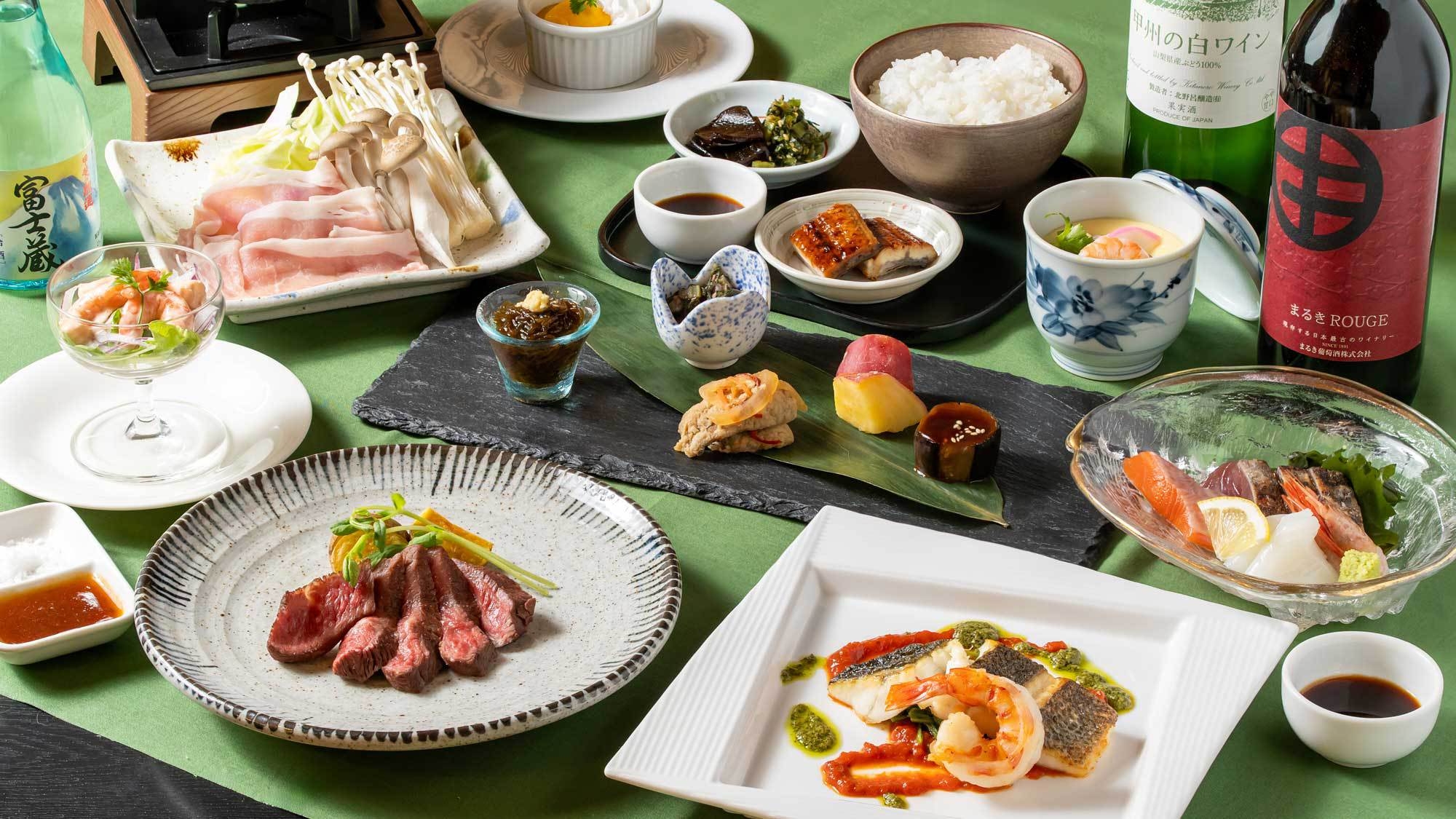 【グルメ満載】贅の極“とっておき”をお約束♪プレミアム夕食コース《富嶽百景　彩会席》1泊2食