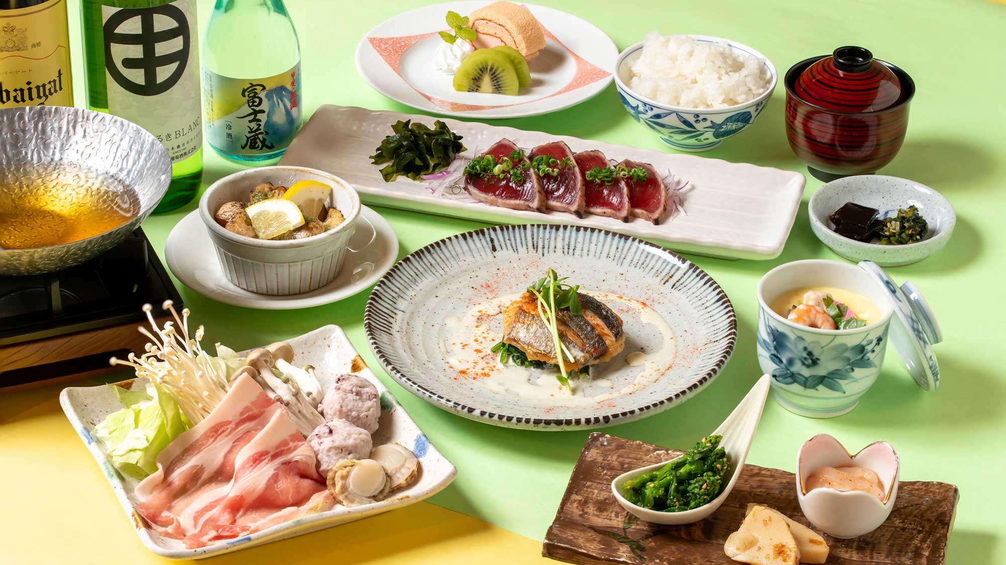 カジュアルコース《富士五湖　山中湖小会席》春期間：3月～5月