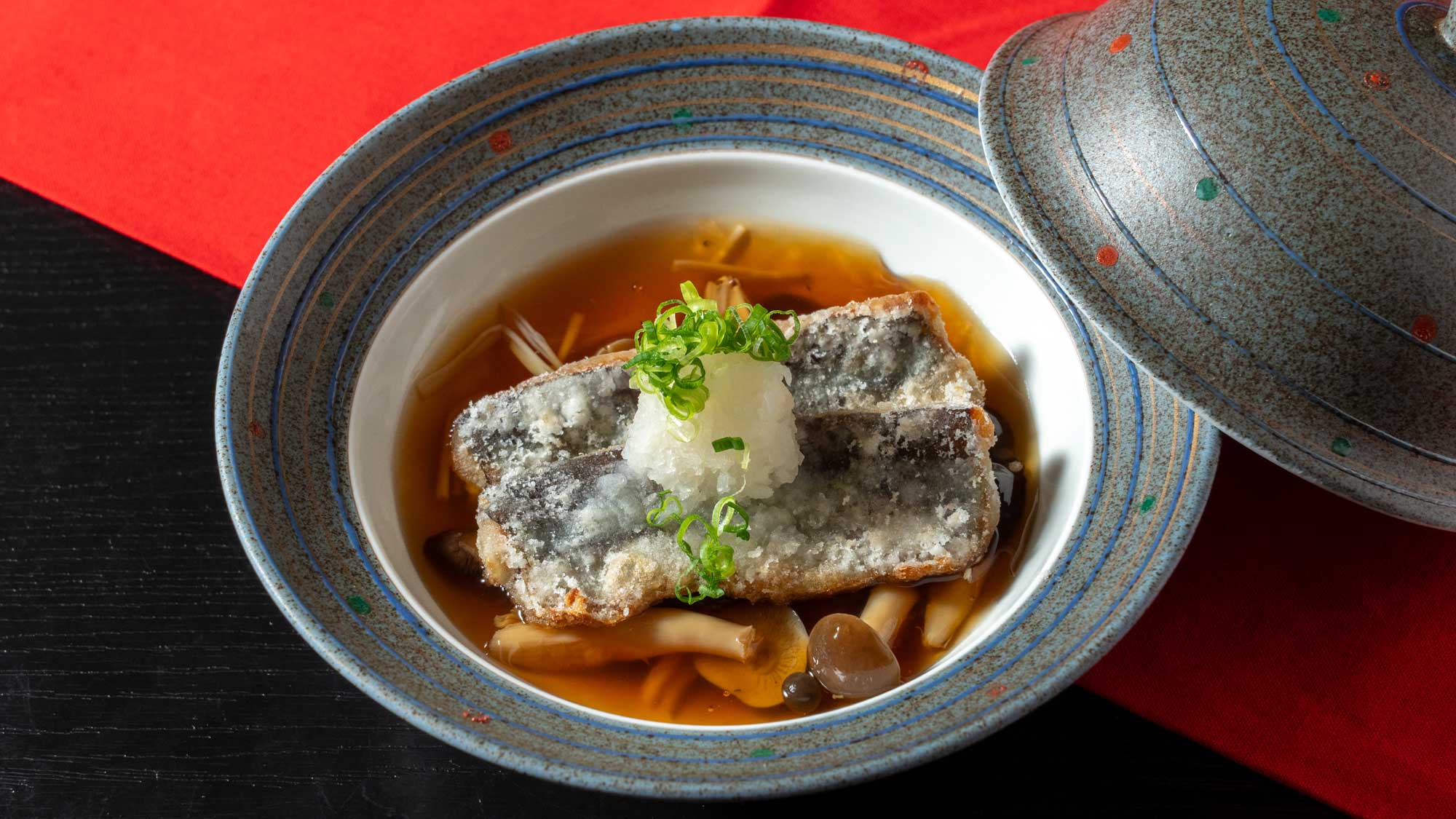 秋期間：9月～11月　揚物｜秋刀魚の竜田揚げ茸餡かけ