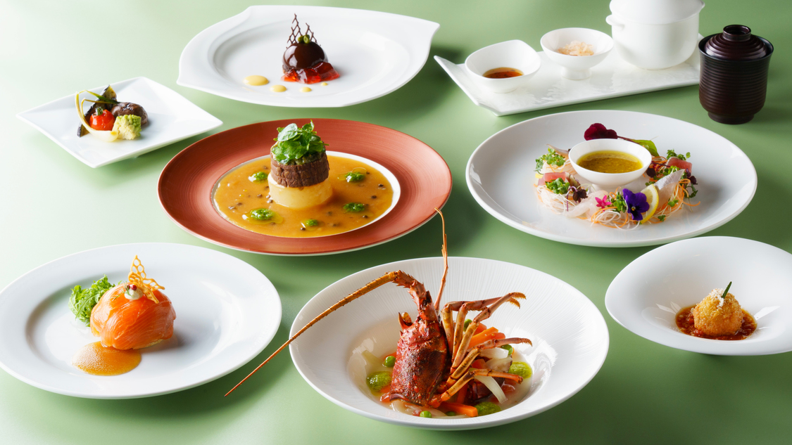 【夕食】食で旅する伊豆半島、和洋折衷コース“Bansyo(番所)”の料理例