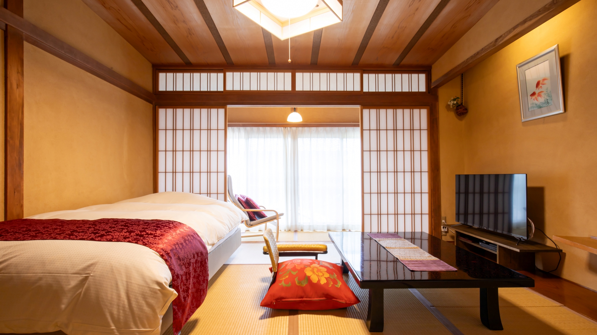 *【部屋一例／8畳和室穂高（2階）】数寄屋造りの趣が残る、お一人様に最適なコンパクト和室です。