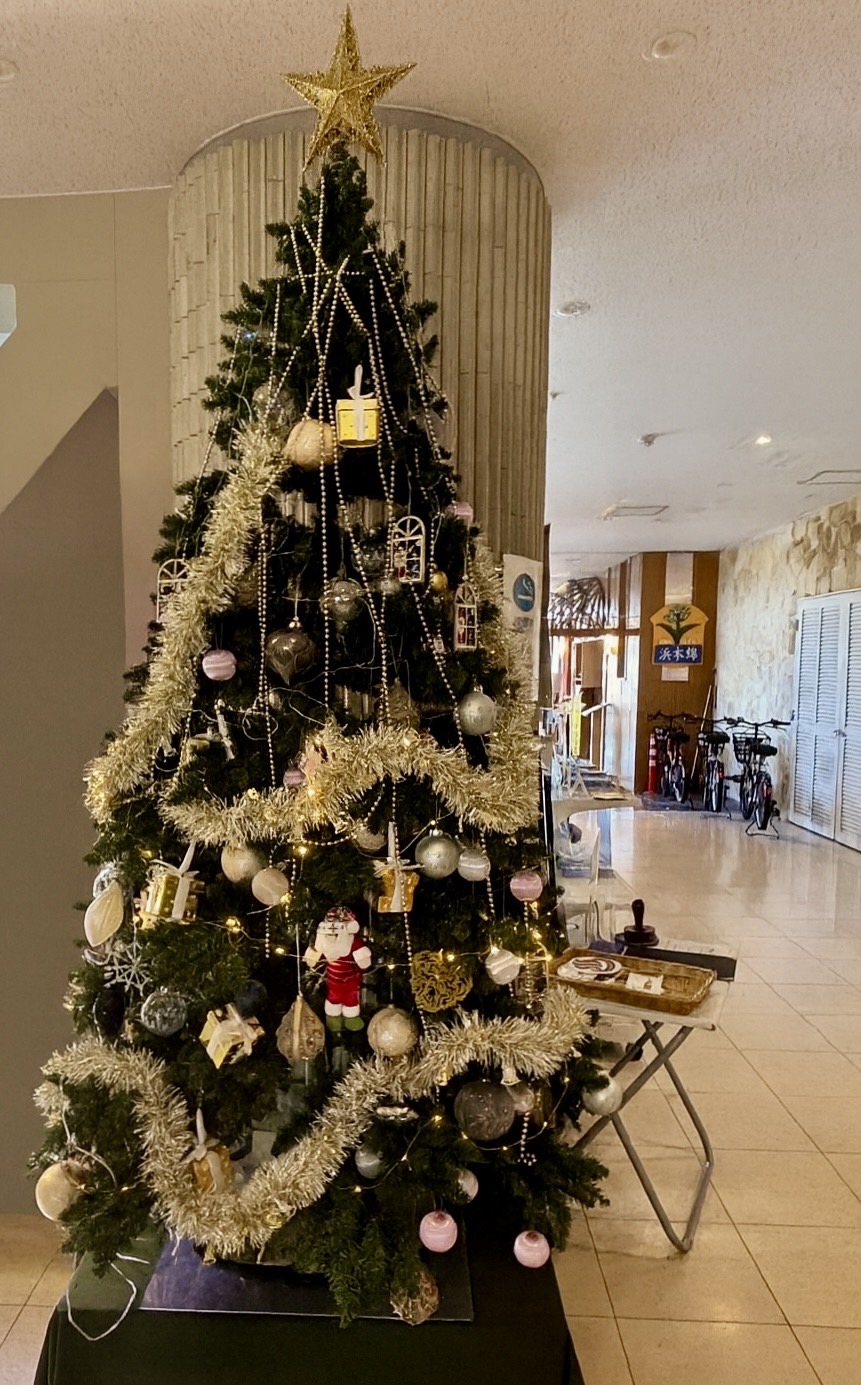 クリスマスツリーがお出迎え