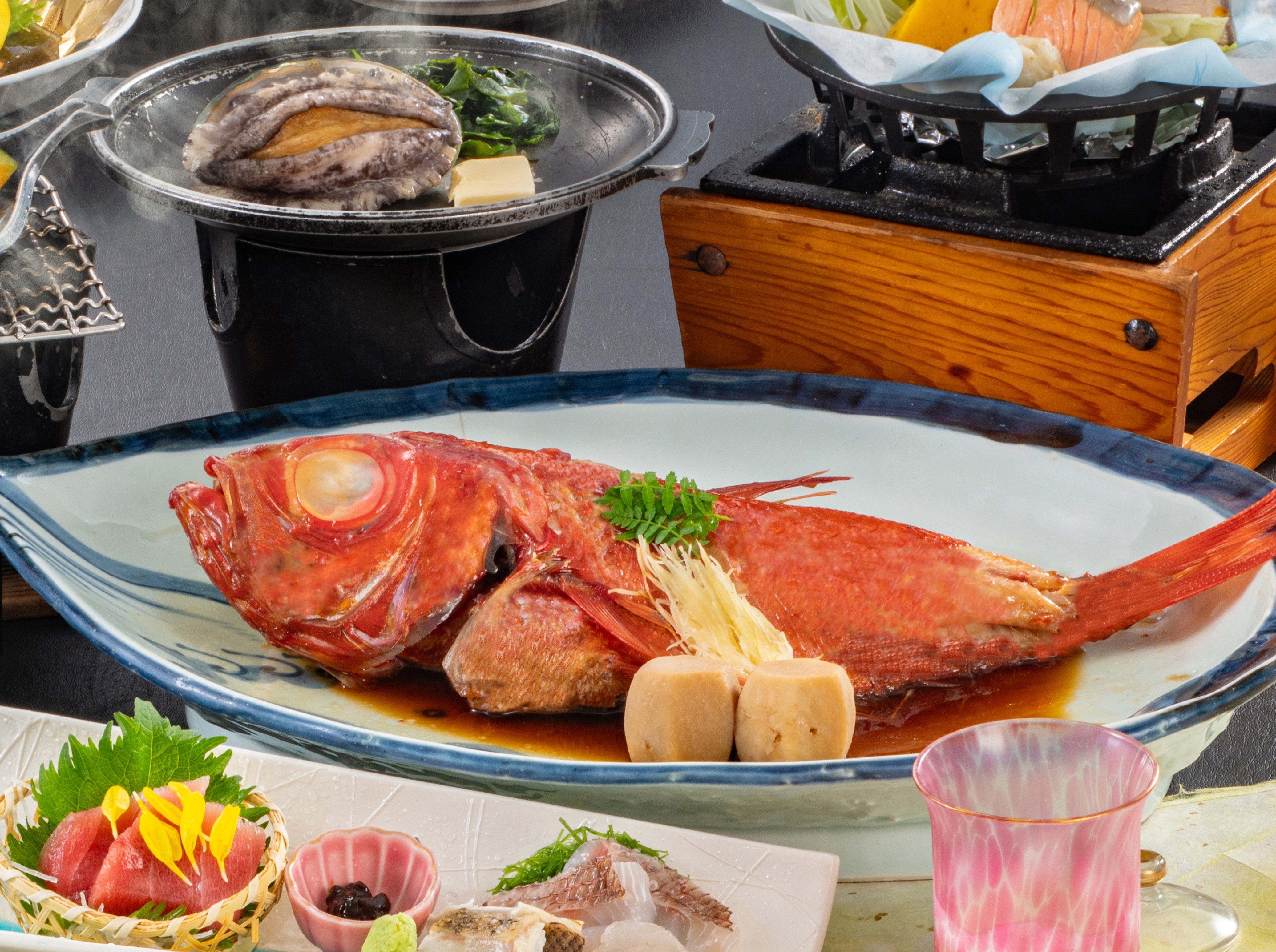 【リニューアルプラン】リッチに海鮮～金目煮つけ・鮑のバター焼き付～