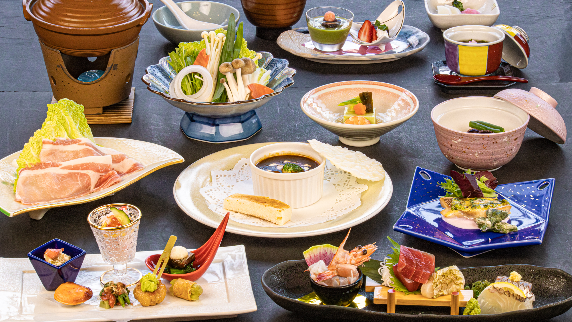 2026年3月4月《お献立一例》調理長厳選の旬食材を使い、目でも「春」を愉しめるメニューをご用意してます♪