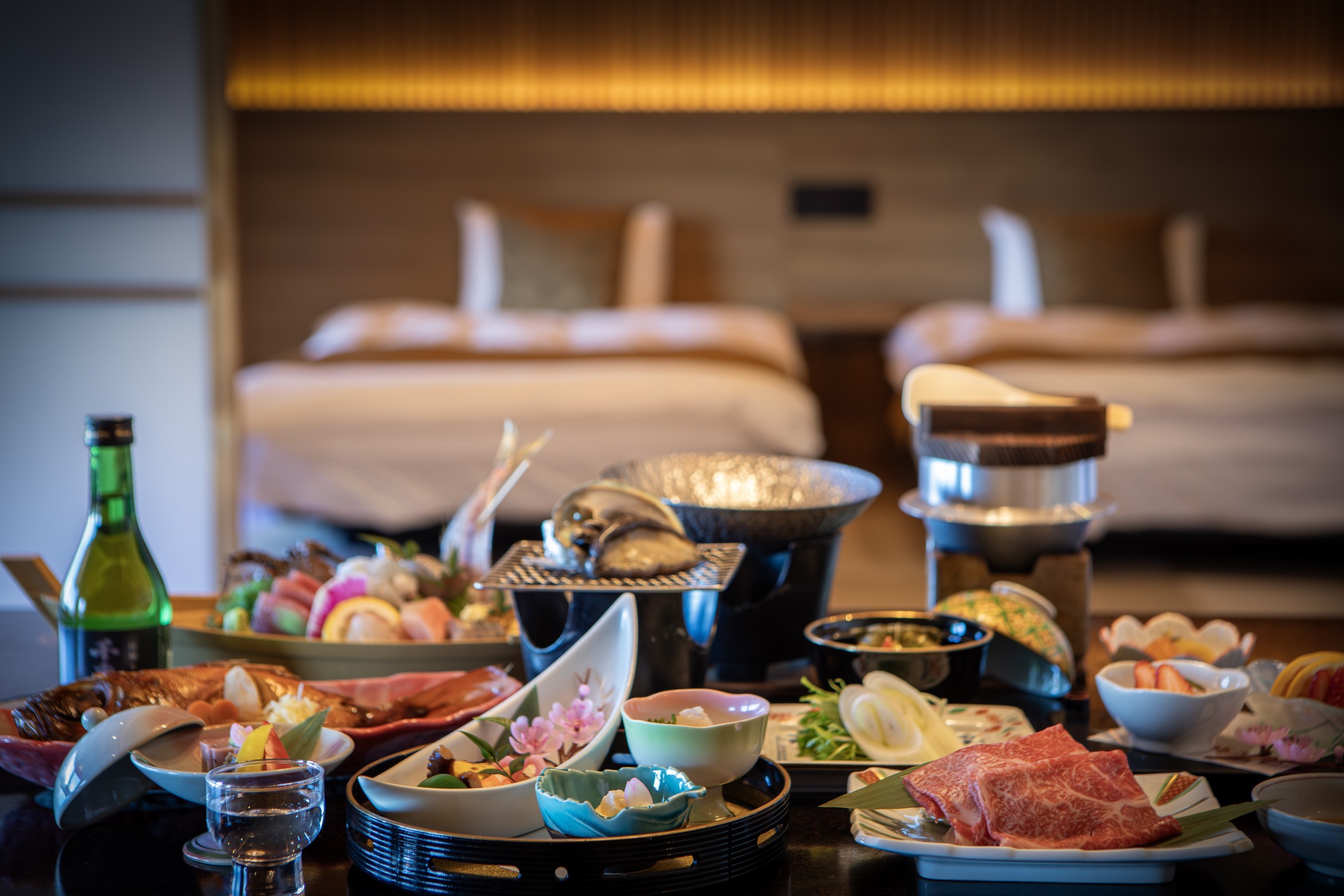 【2024年新装】海望める特別室〈和室10畳+洋室6畳+半露天風呂〉ツイン