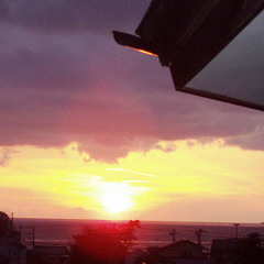 駿河湾に沈む夕日