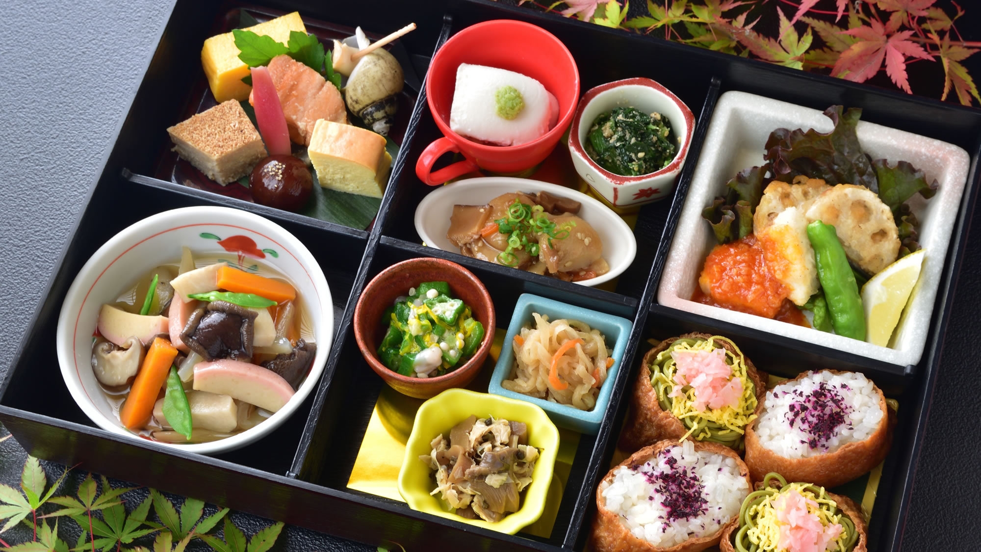 【お部屋なし】季節替わり「庭園弁当」とラジウム温泉でゆっくり長生館を満喫【予約販売】