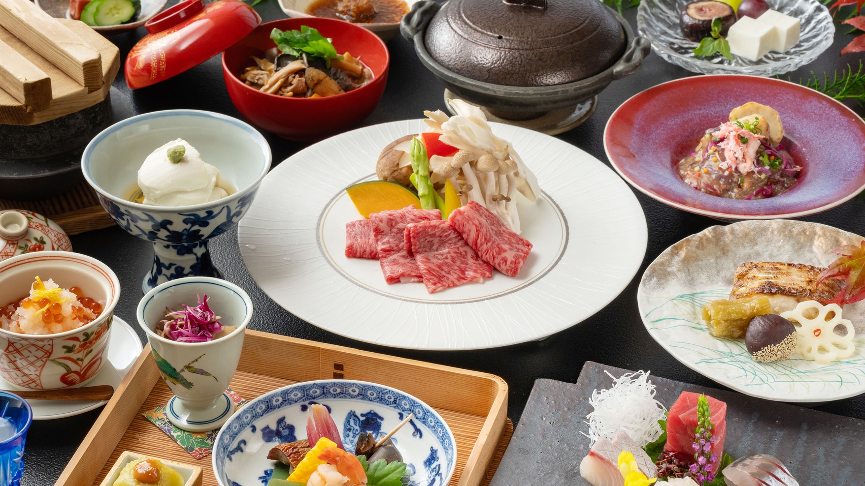 ◆当館人気『奇跡の源泉会席料理』日本海の幸を会席で◆
