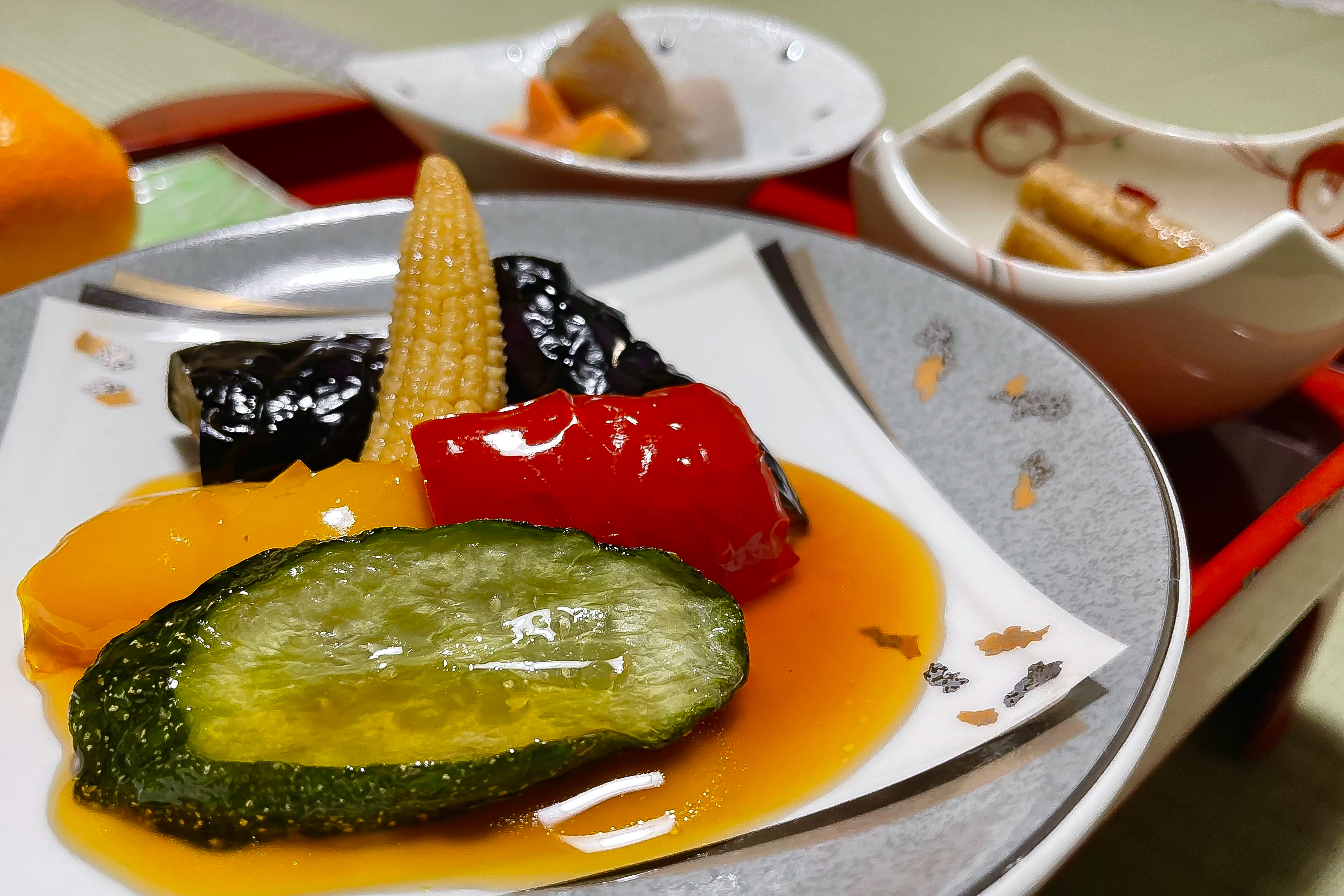 夕食一例（精進料理）