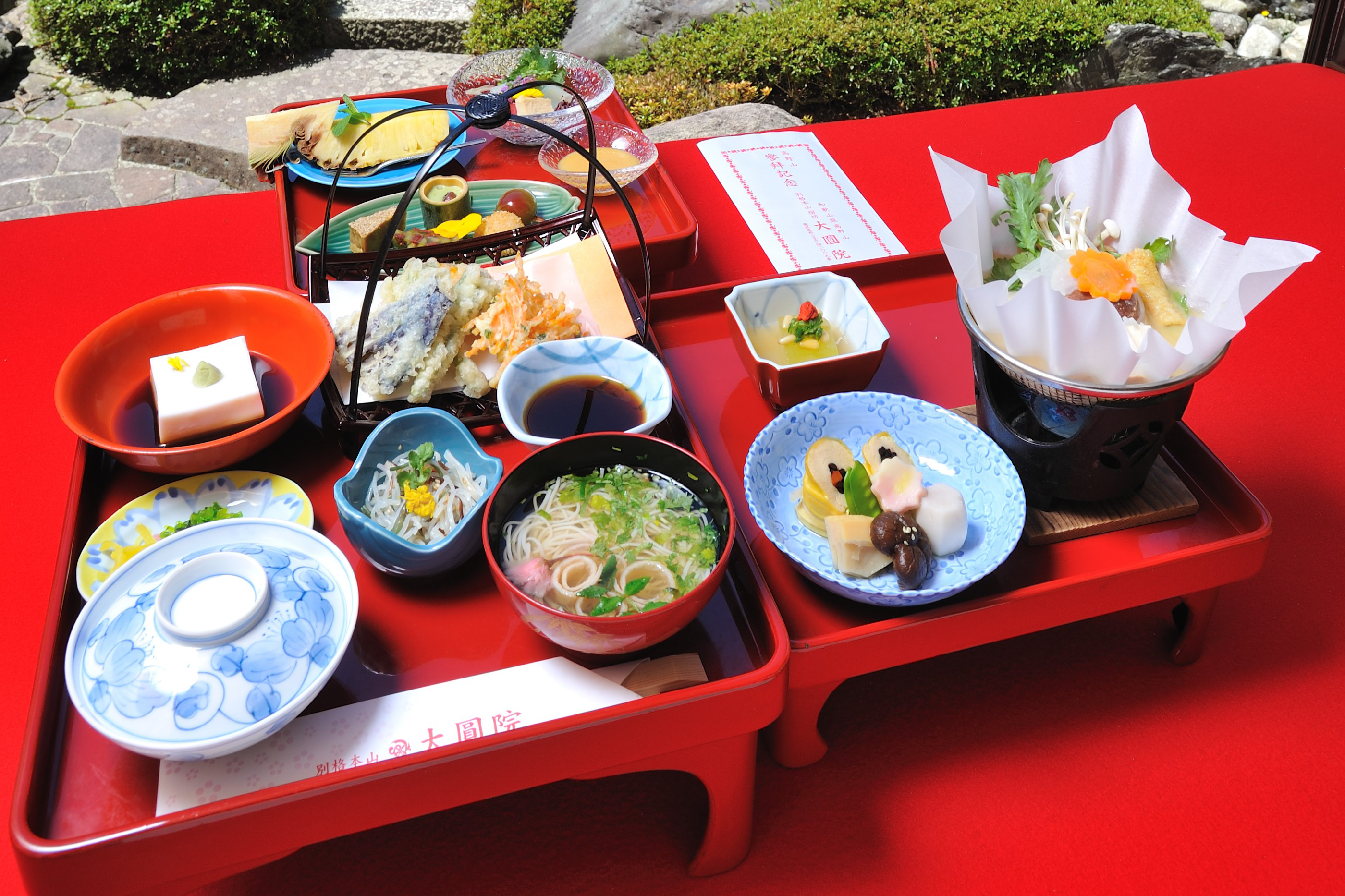 夕食一例（精進料理）