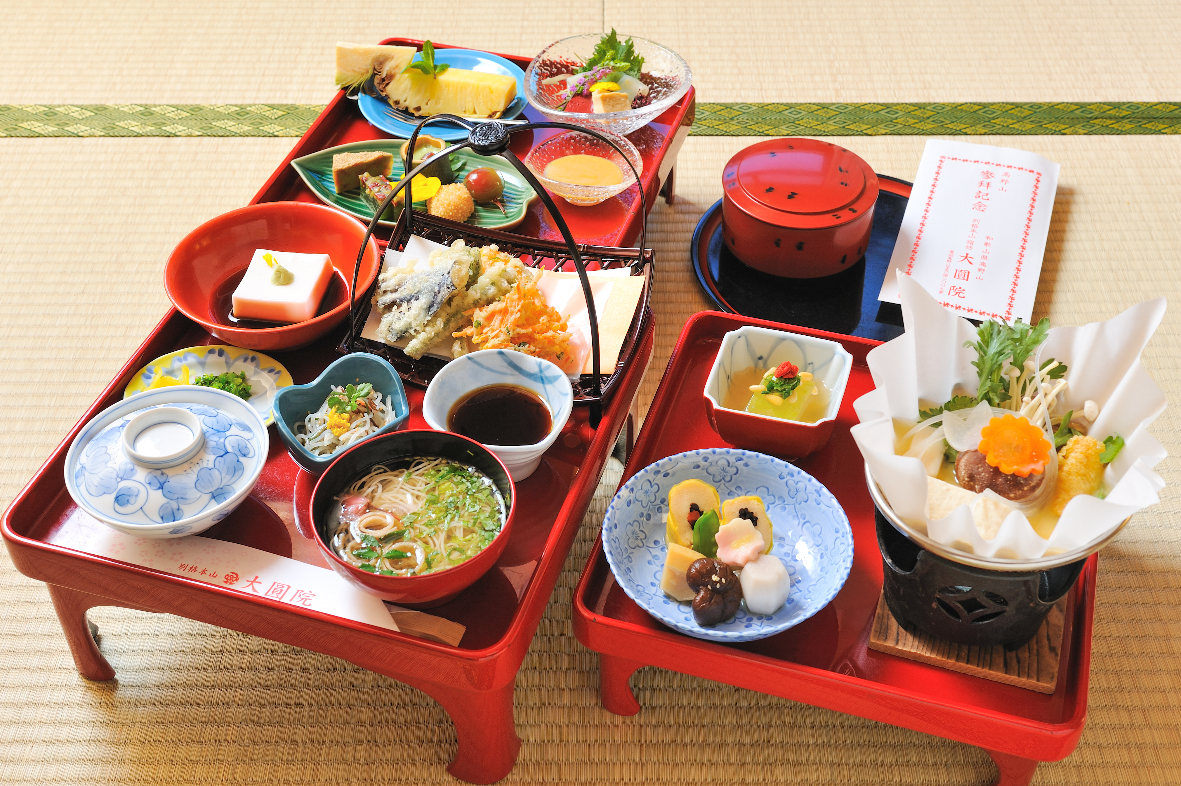 夕食一例（精進料理）