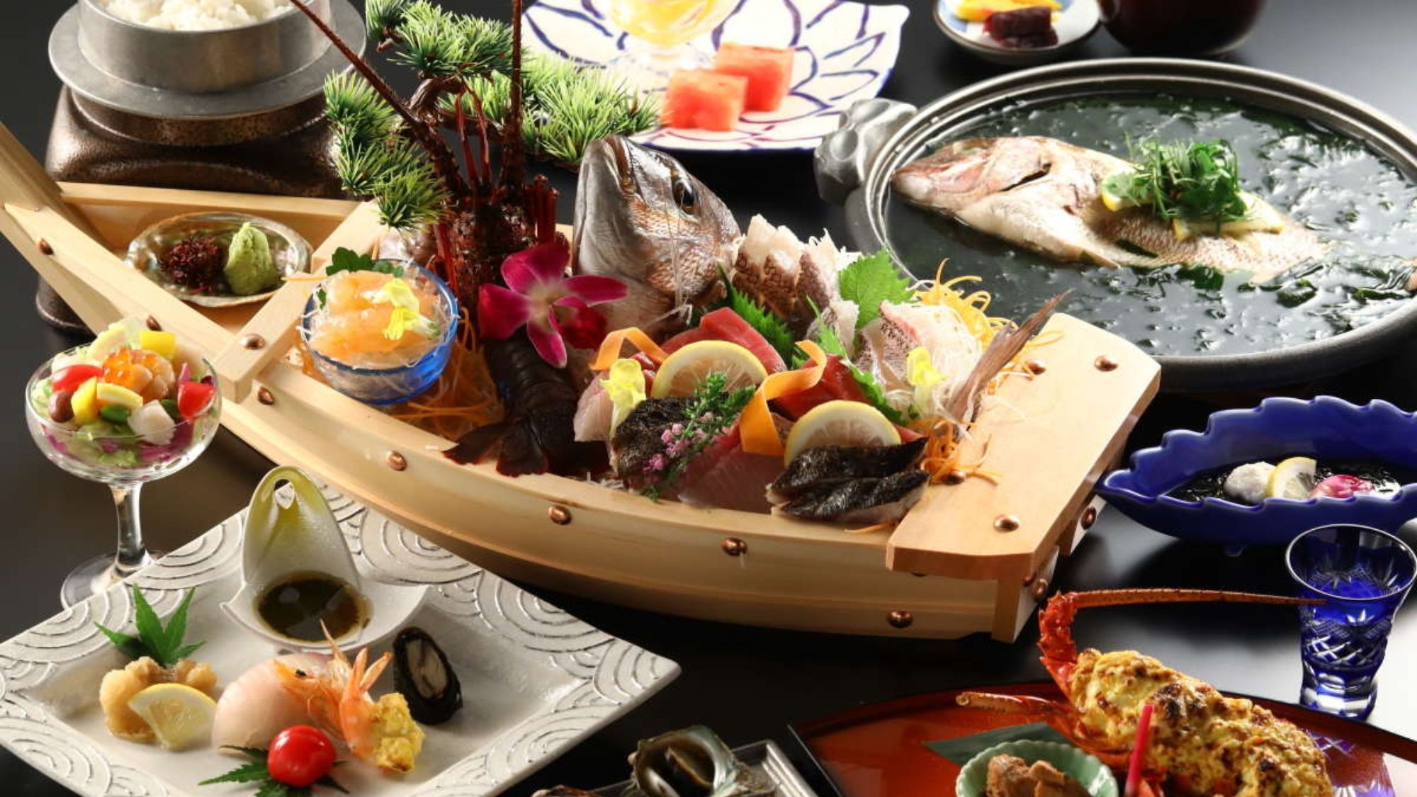 【リーズナブル会席／磯香】※1日3組限定 舟盛り・伊勢海老黄金・焼き貝付のお得な会席プラン