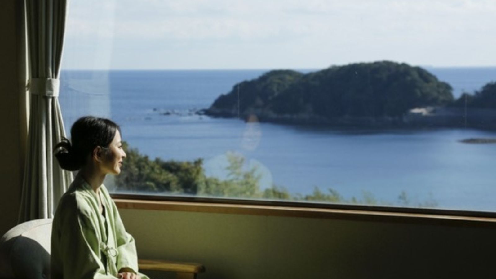 坪庭露天風呂和室からの風景♪