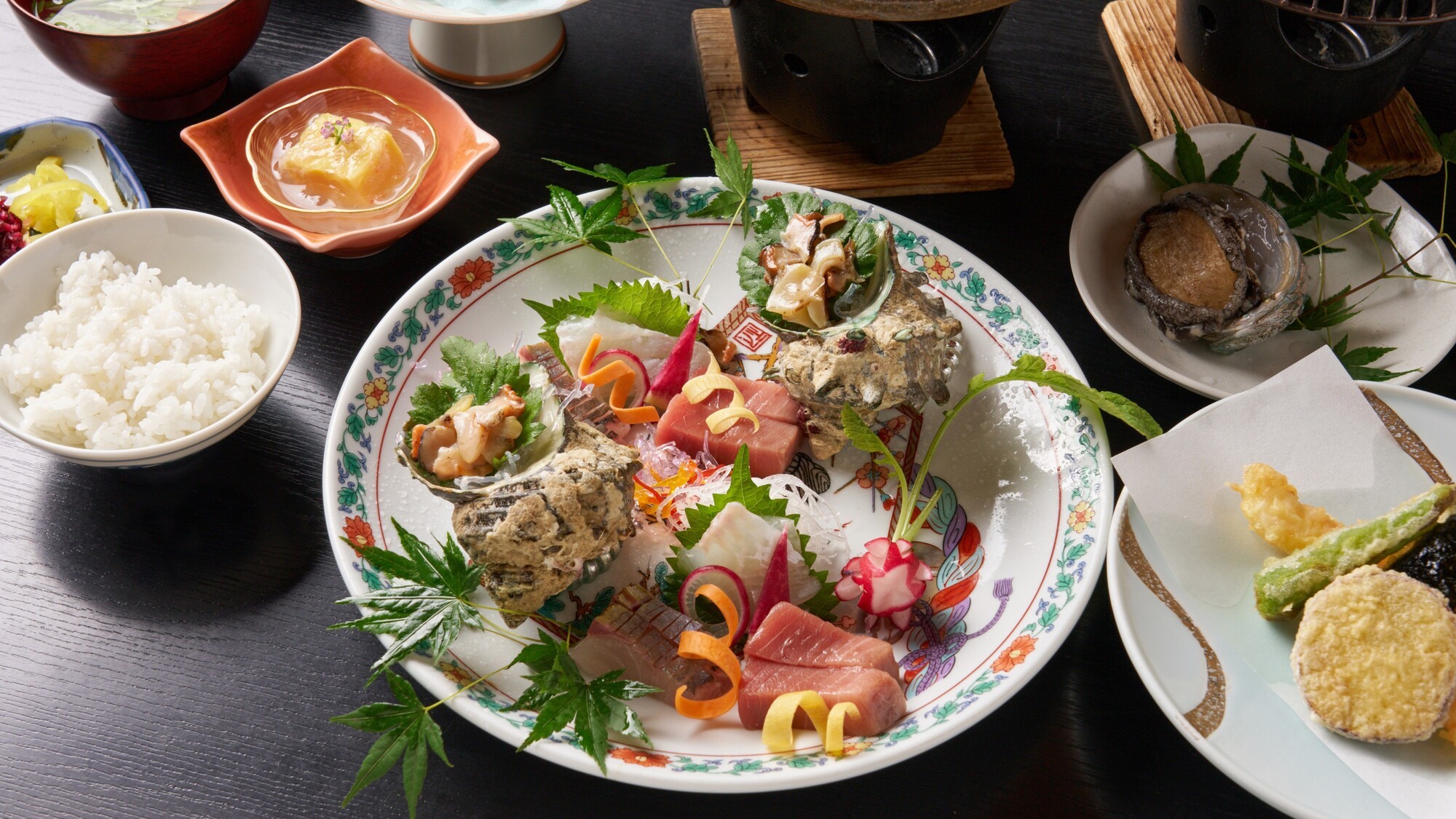 【夕食】旬の刺身　４種盛合せ