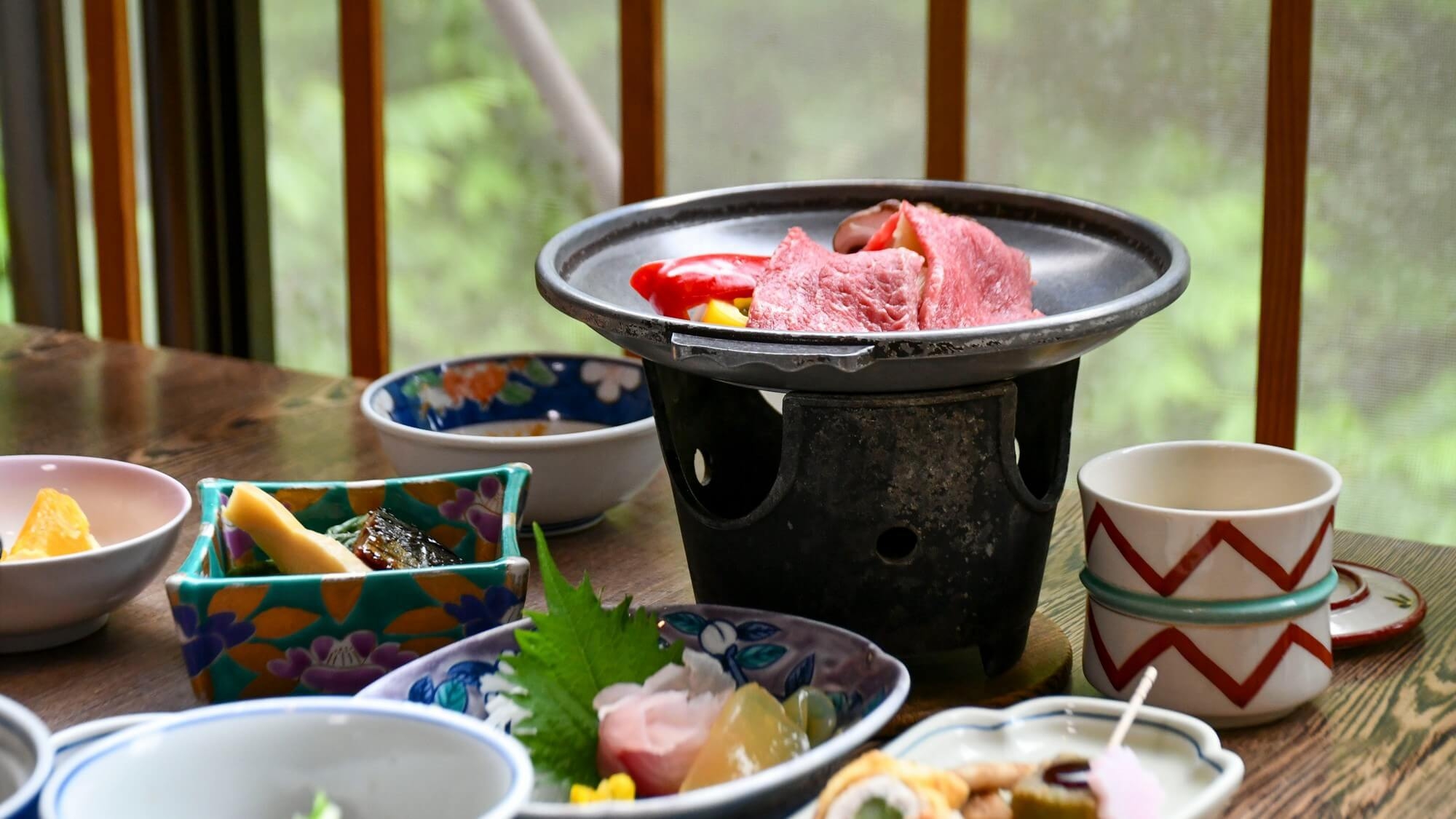 【スタンダード2食】迷ったらコレ！米沢牛陶板焼き郷土会席「吾妻膳」と白布温泉の湯！心安らぐ癒し旅