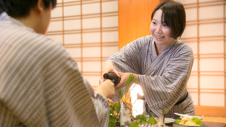 夕食はお部屋食