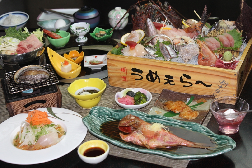 【1日3室限定！】トロ箱盛り＆金目鯛姿煮付きの「豪華会席」＆「岩盤浴」が付いた志なよし満喫プラン♪