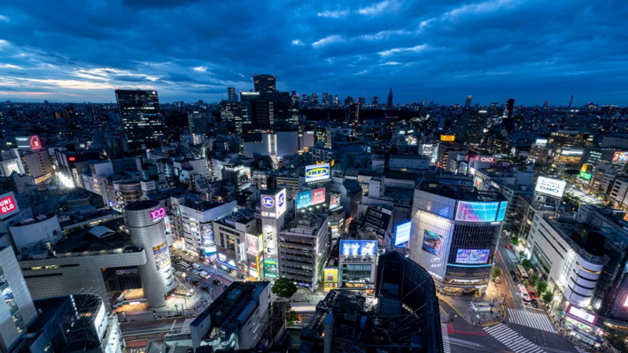 日本料理「旬彩」からの夜景