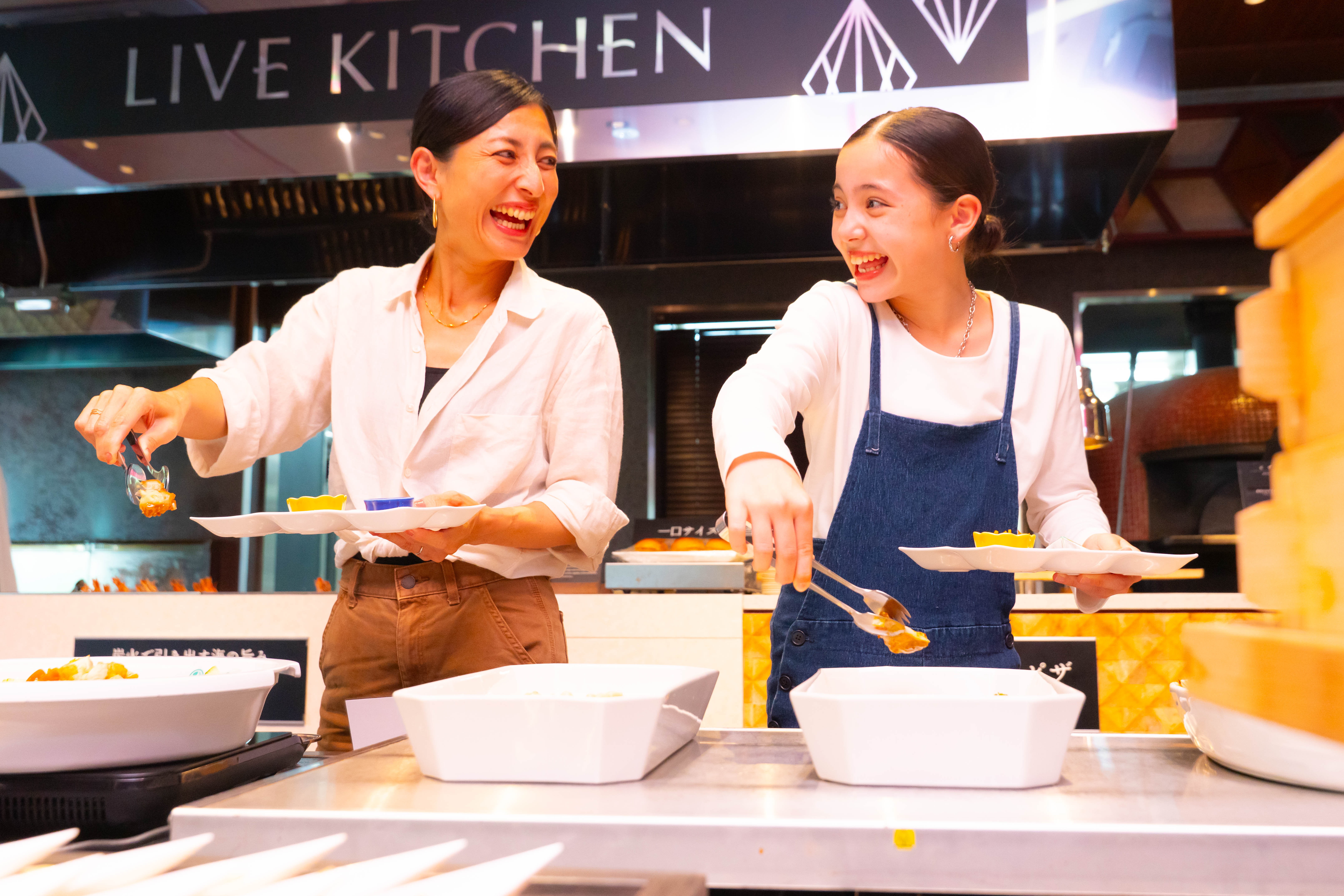 【ご夕食】できたてワクワク！家族で楽しむライブキッチンビュッフェ♪