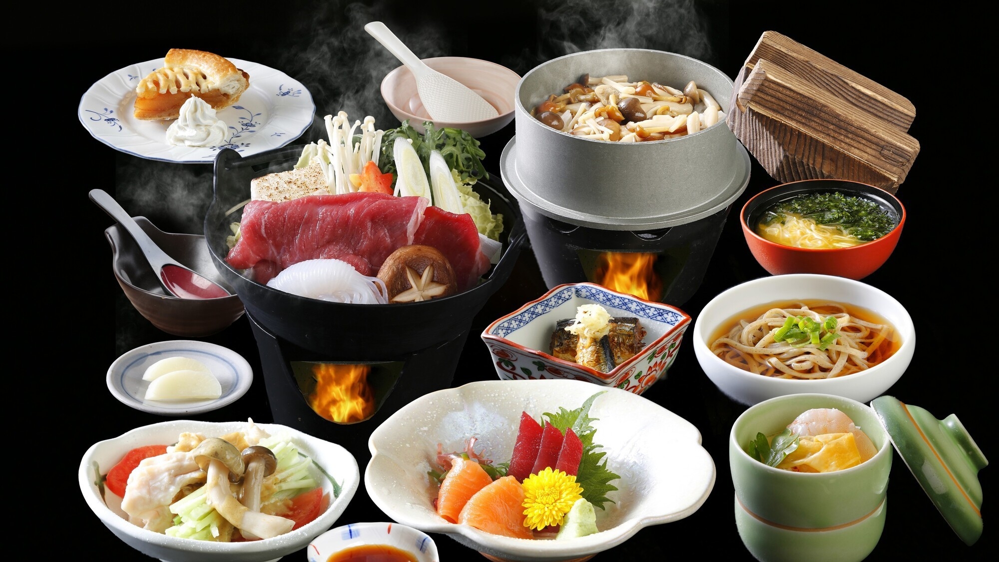 【1泊2食付】健康ランド7種類のお風呂＆2種類のサウナ無料☆駐車場無料☆駅前約3分