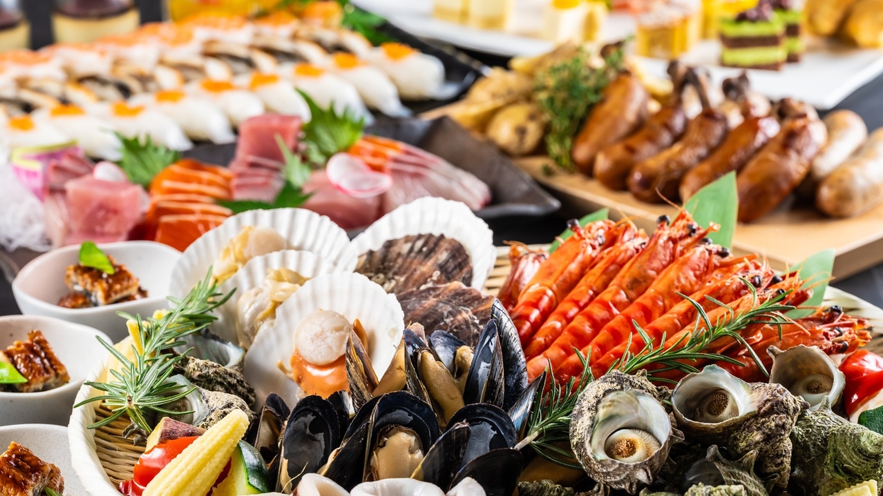 別府地獄蒸しも楽しめる湯けむりバイキング【2食付で料金オトク！】
