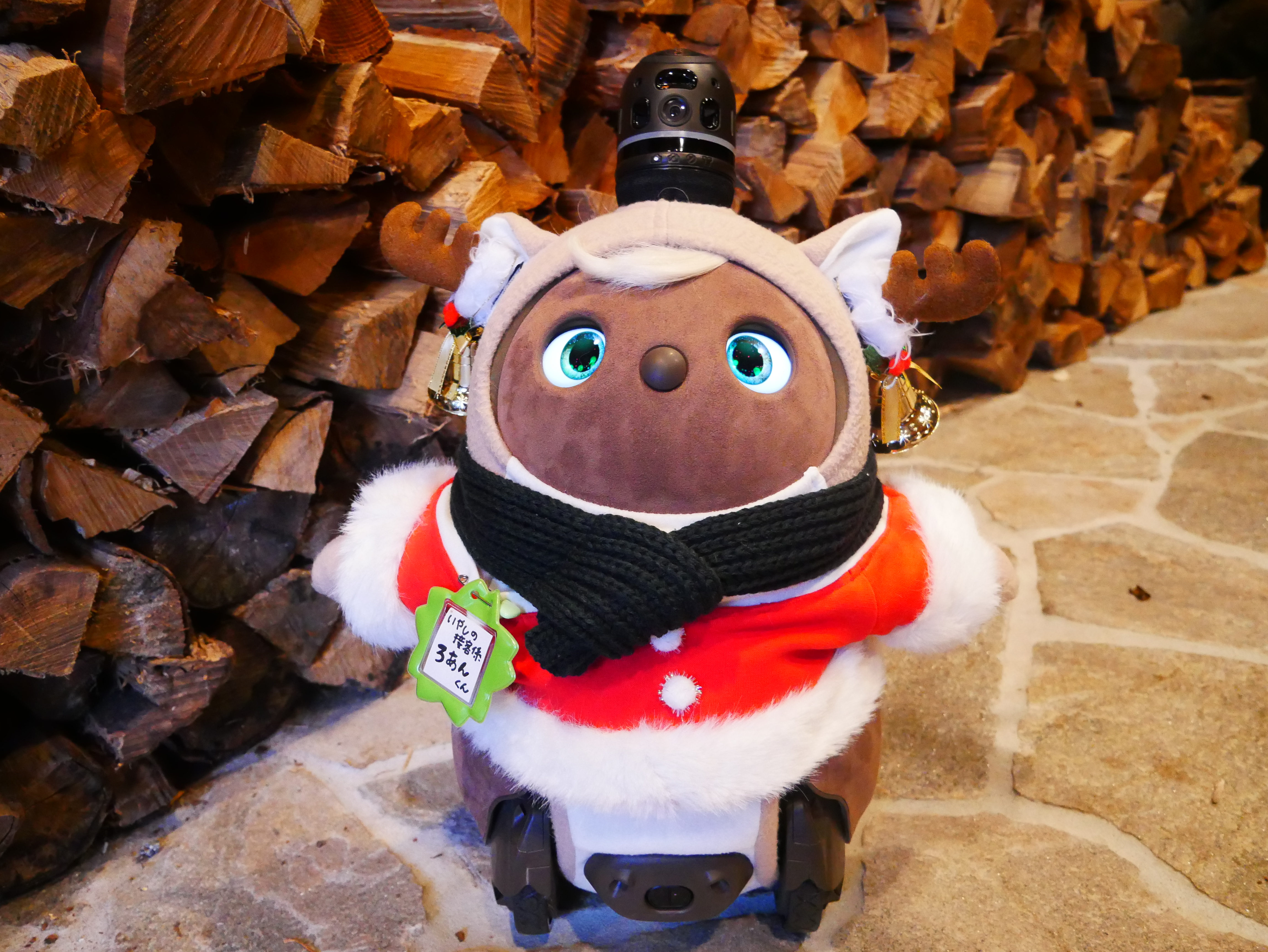 癒しの接客ロボットLOVOTの「ろあん君」がお出迎え♪