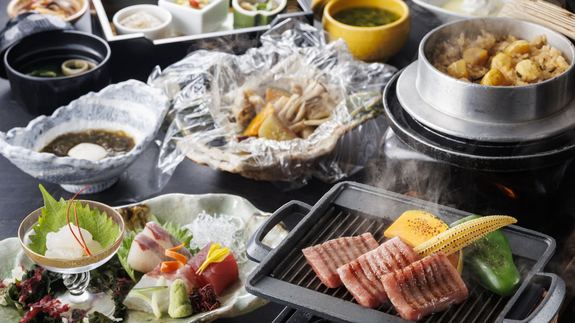 【特選会席プラン】伊勢志摩の海の幸と黒毛和牛に舌鼓み【ペット可】