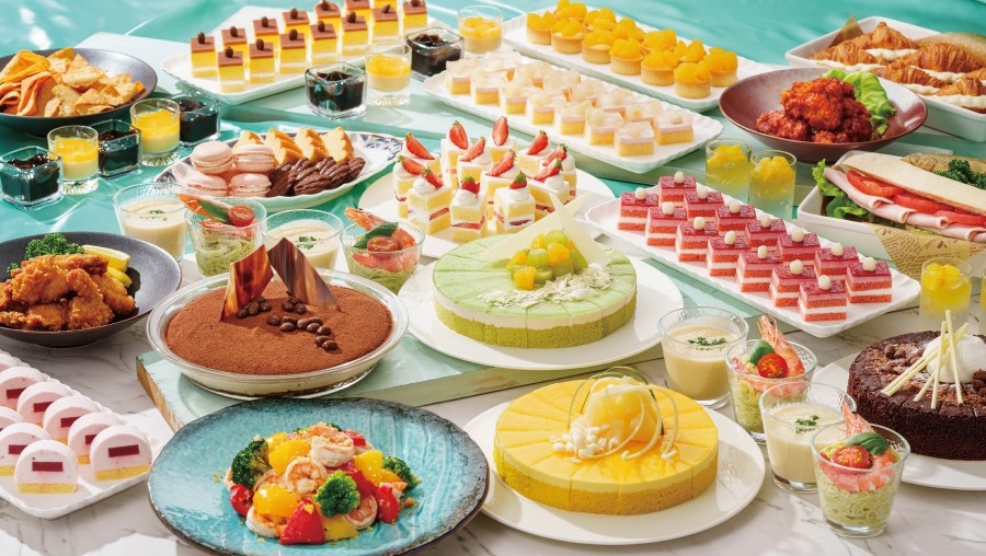 【NIGHT POOL宿泊当日1回入場券】翌日ハーモニーのスイーツランチブッフェ付★11時半入店