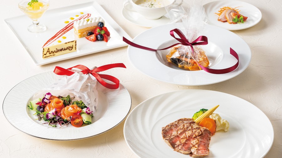【平日限定】アニバーサリーデザート付き洋食ディナー付きプラン（夕食付）