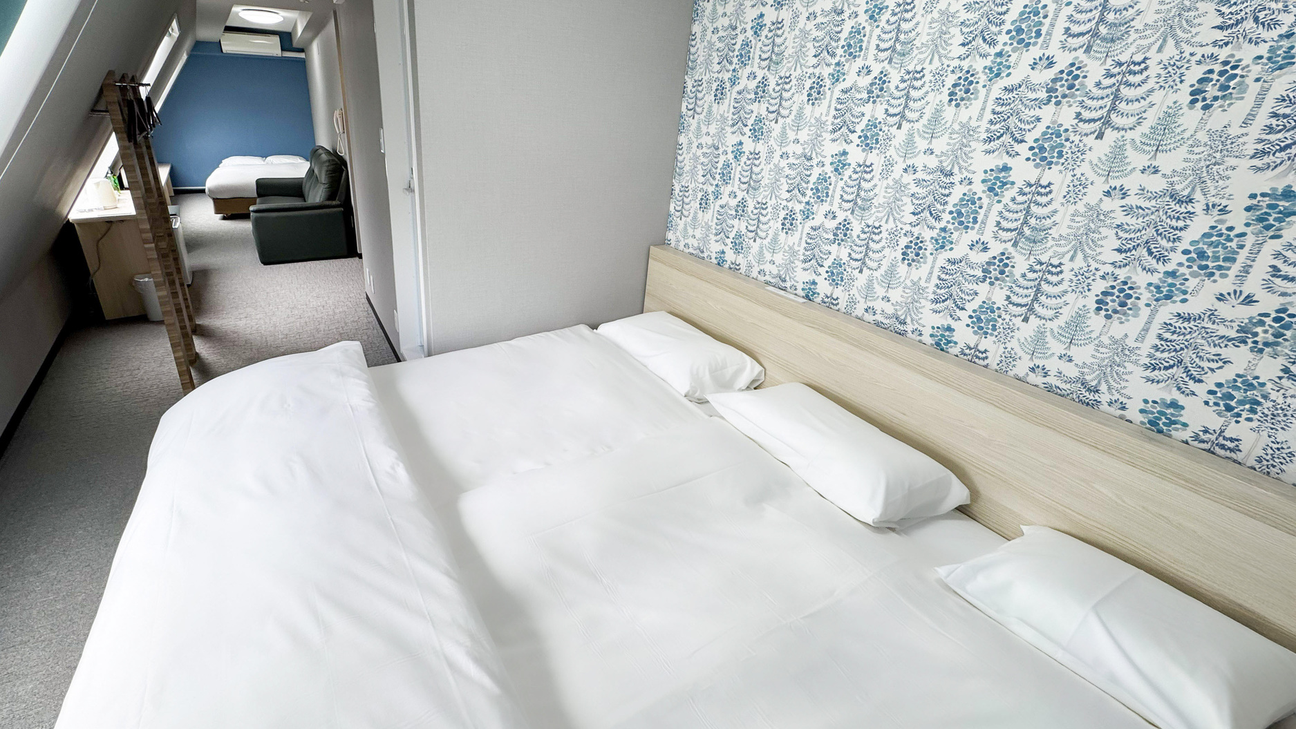 【2号館】禁煙ワイドキング（連結ベッド）＆ダブル