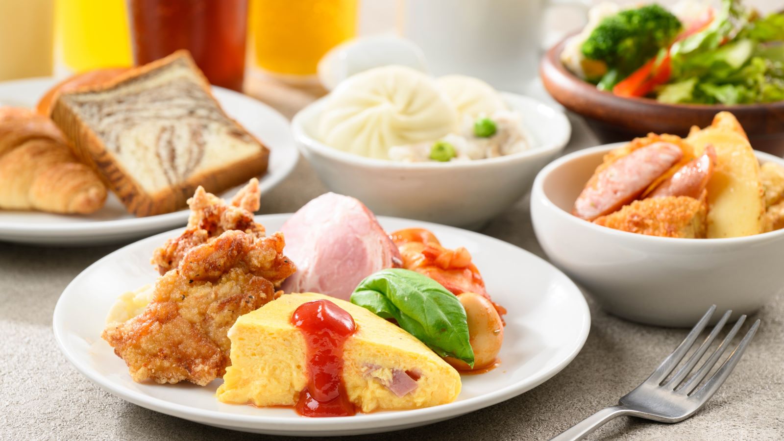 【朝食バイキング】盛り付け一例