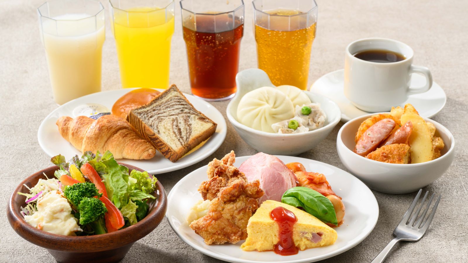 【朝食バイキング】洋食盛り付け一例