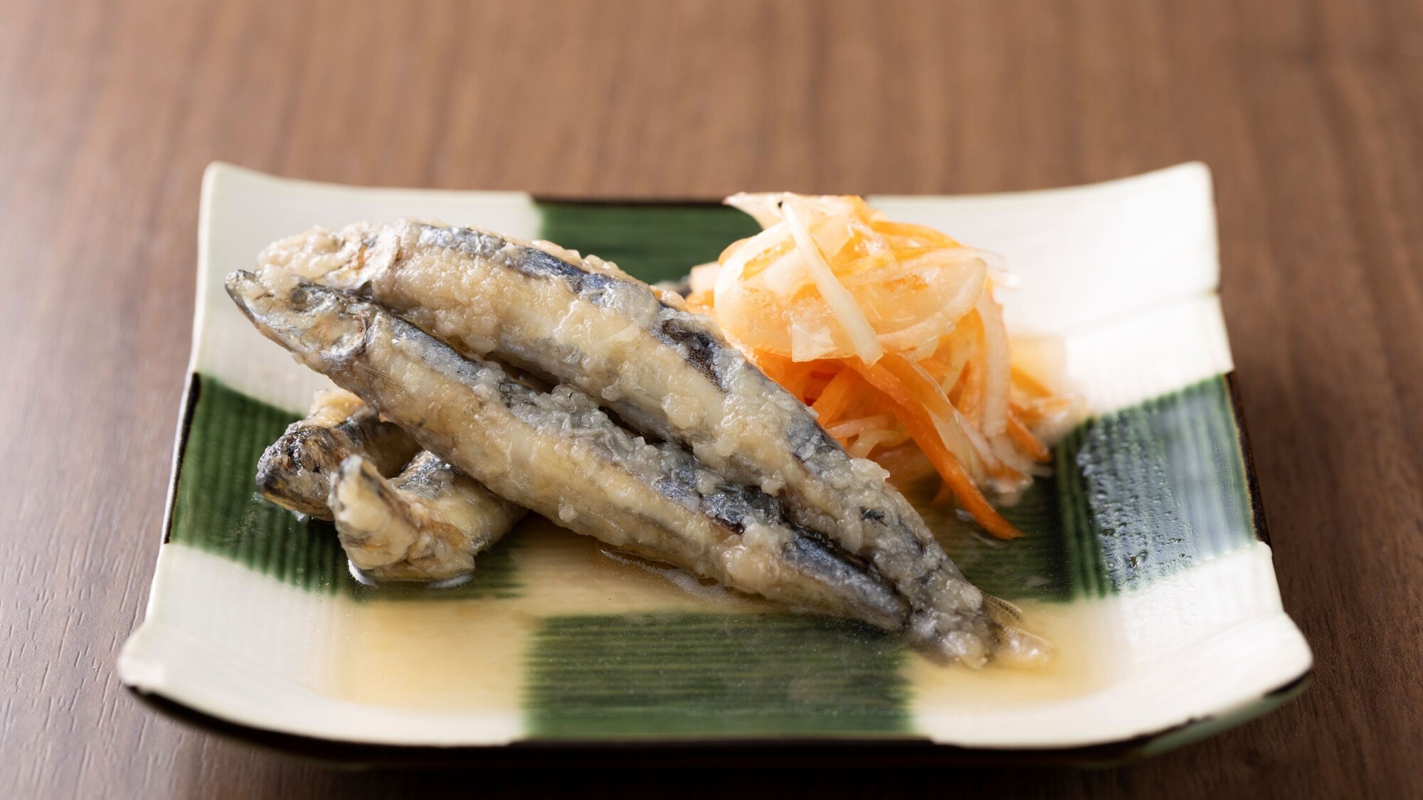 【朝食】きびなごの黒酢南蛮漬け