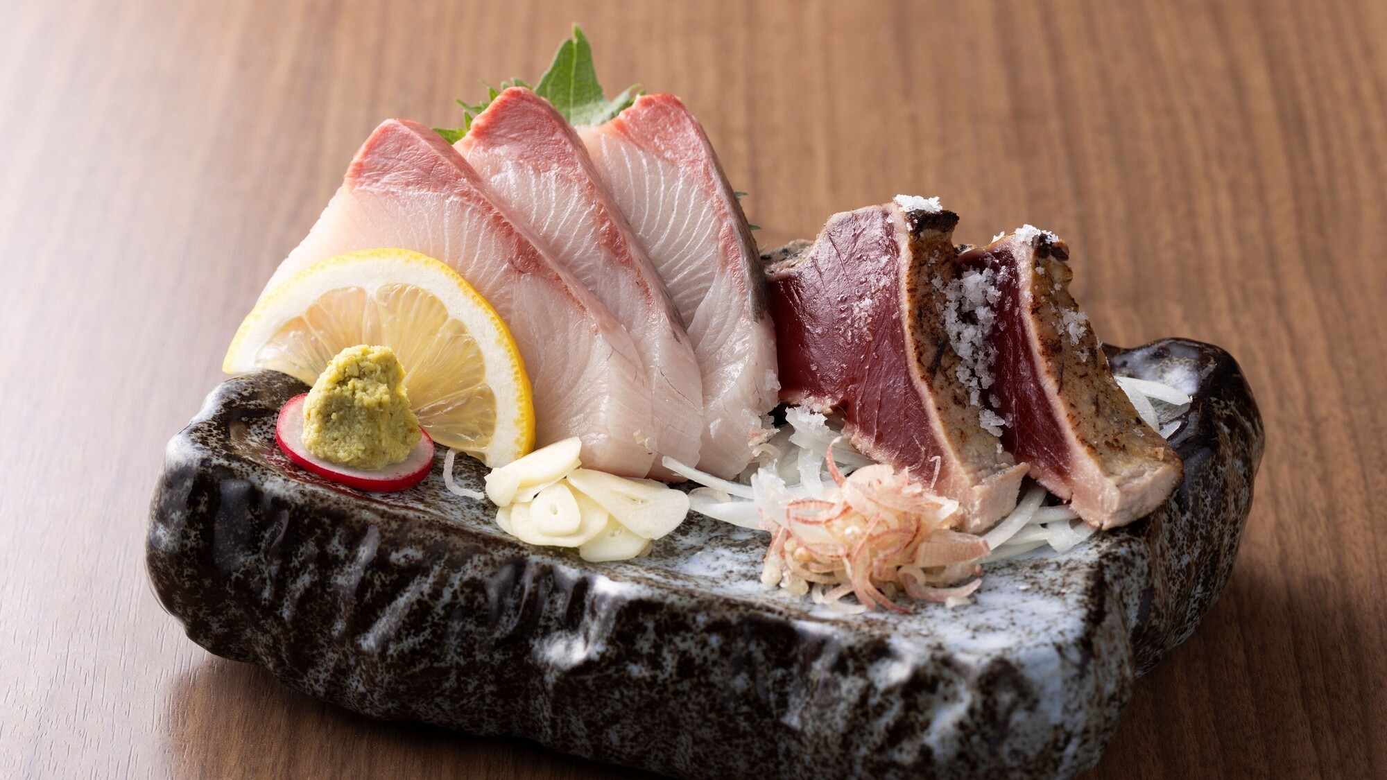 【夕食】刺身２種盛り