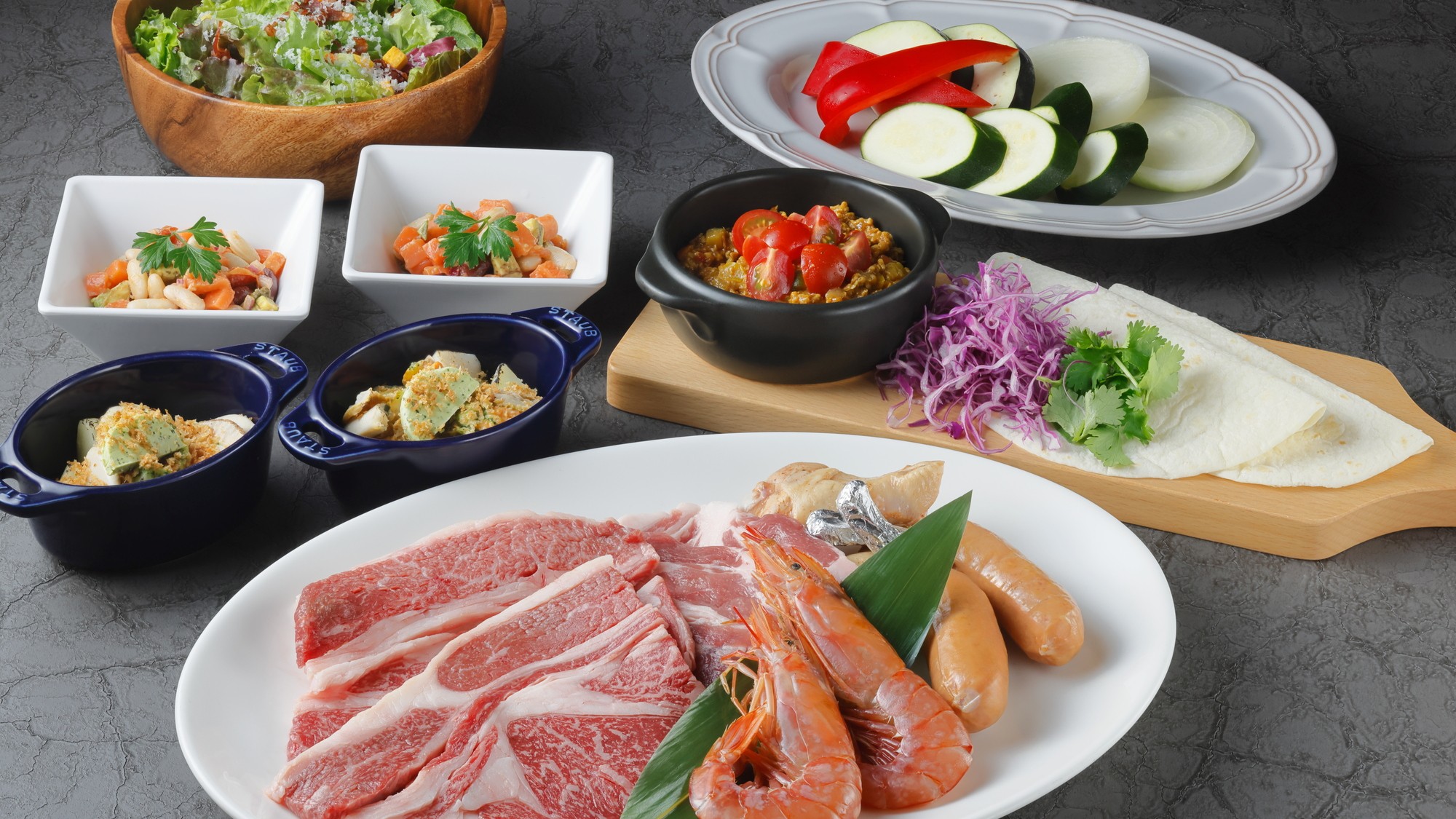 「屋上アウトドアバーベキュー星」料理イメージ