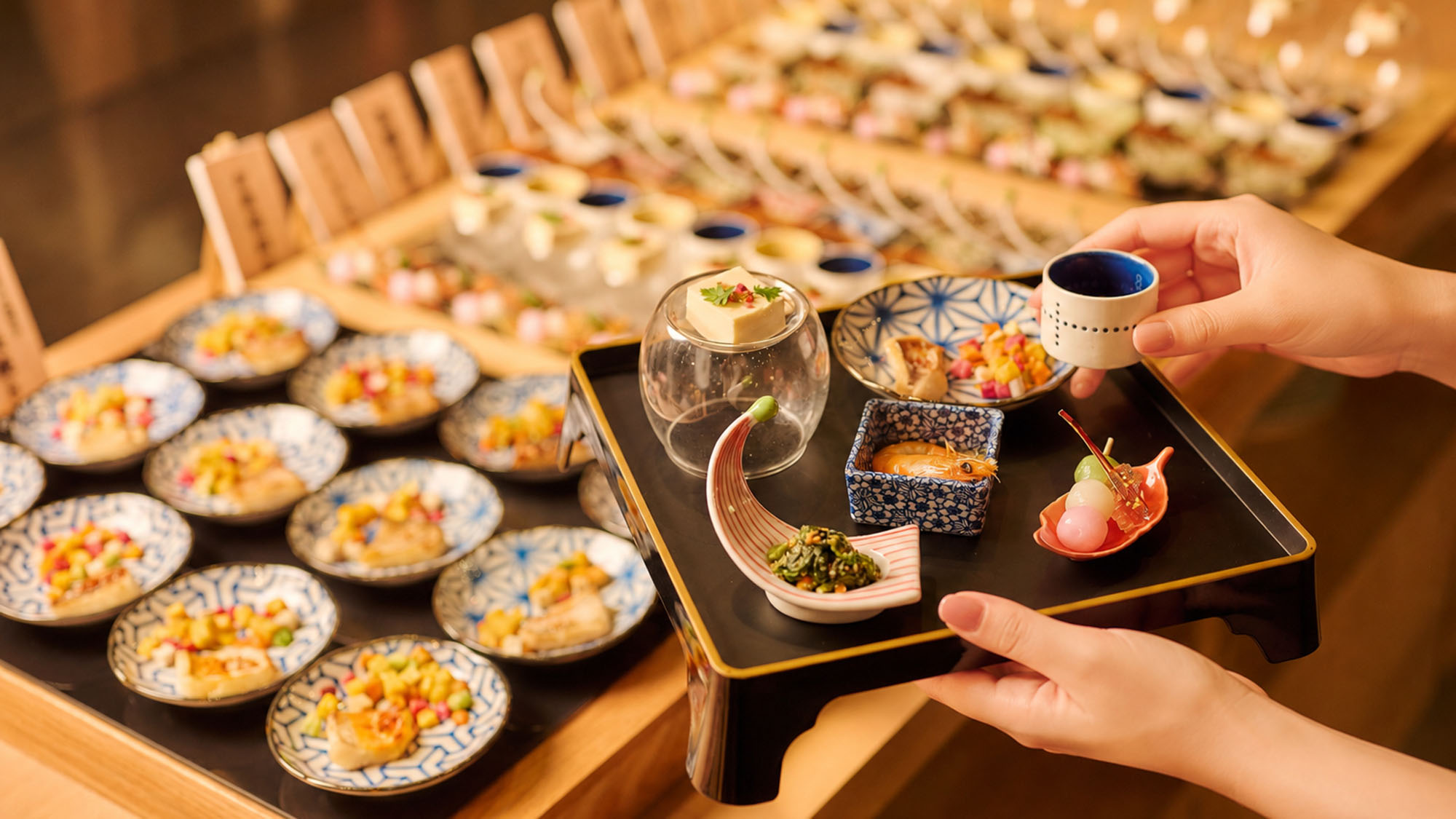 【夕食-創る会席-】 前菜におでん、天ぷらに蒸し野菜。食べたいものだけを愉しむ「自分だけの会席」