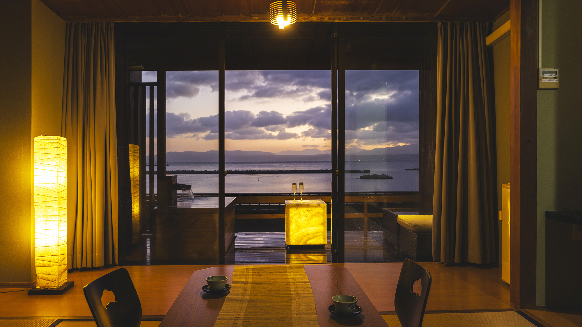 【絶景&times;源泉かけ流し】オーシャンビュー露天風呂付和室/8畳