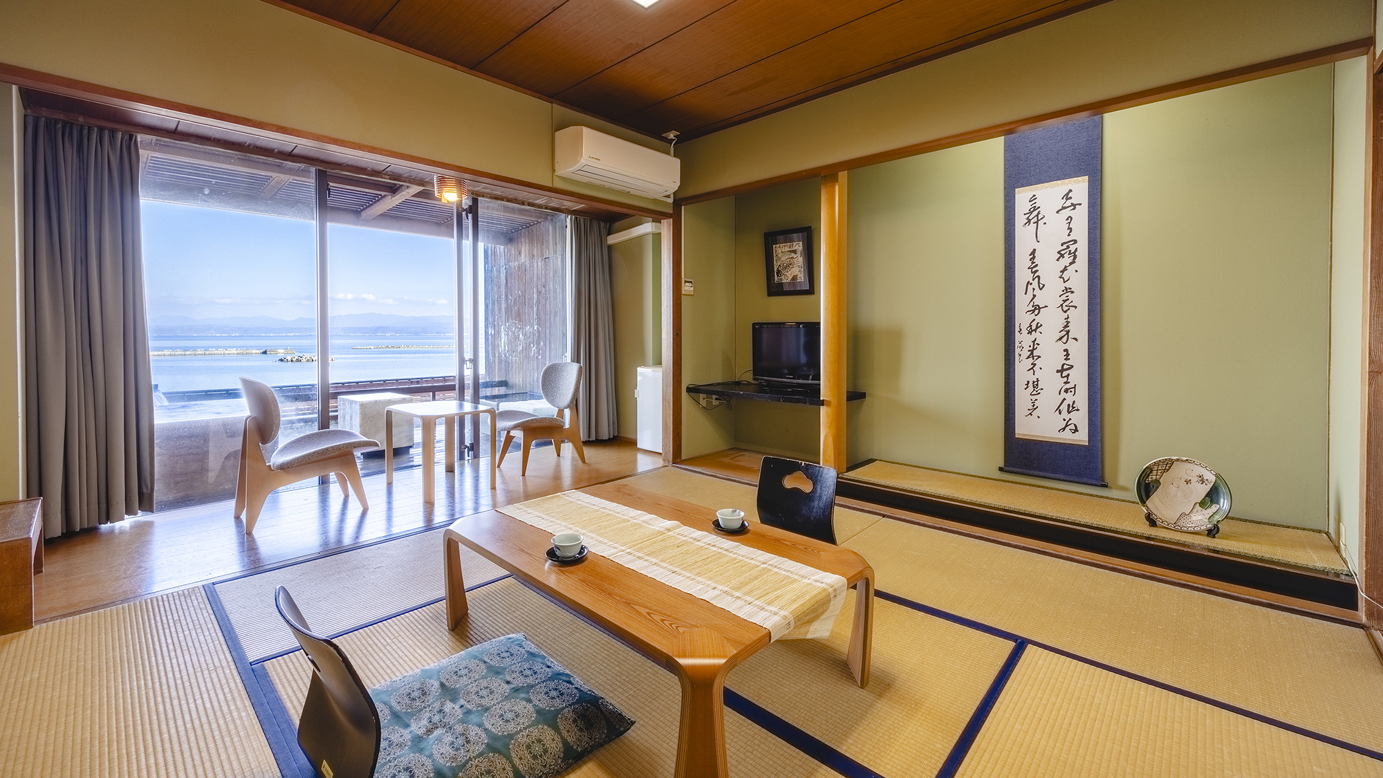 【絶景﻿&times;源泉かけ流し】オーシャンビュー露天風呂付和室/8畳