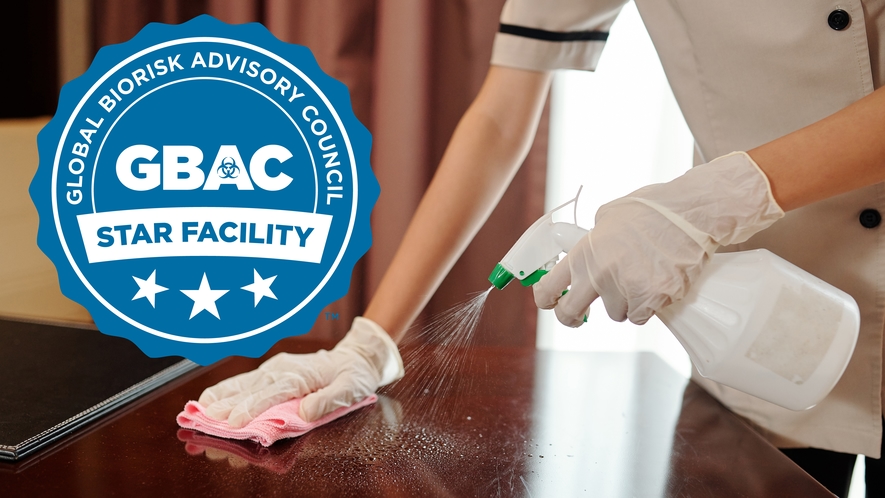 国際的衛生基準を満たした施設であることを証明する「GBAC STAR認証」取得