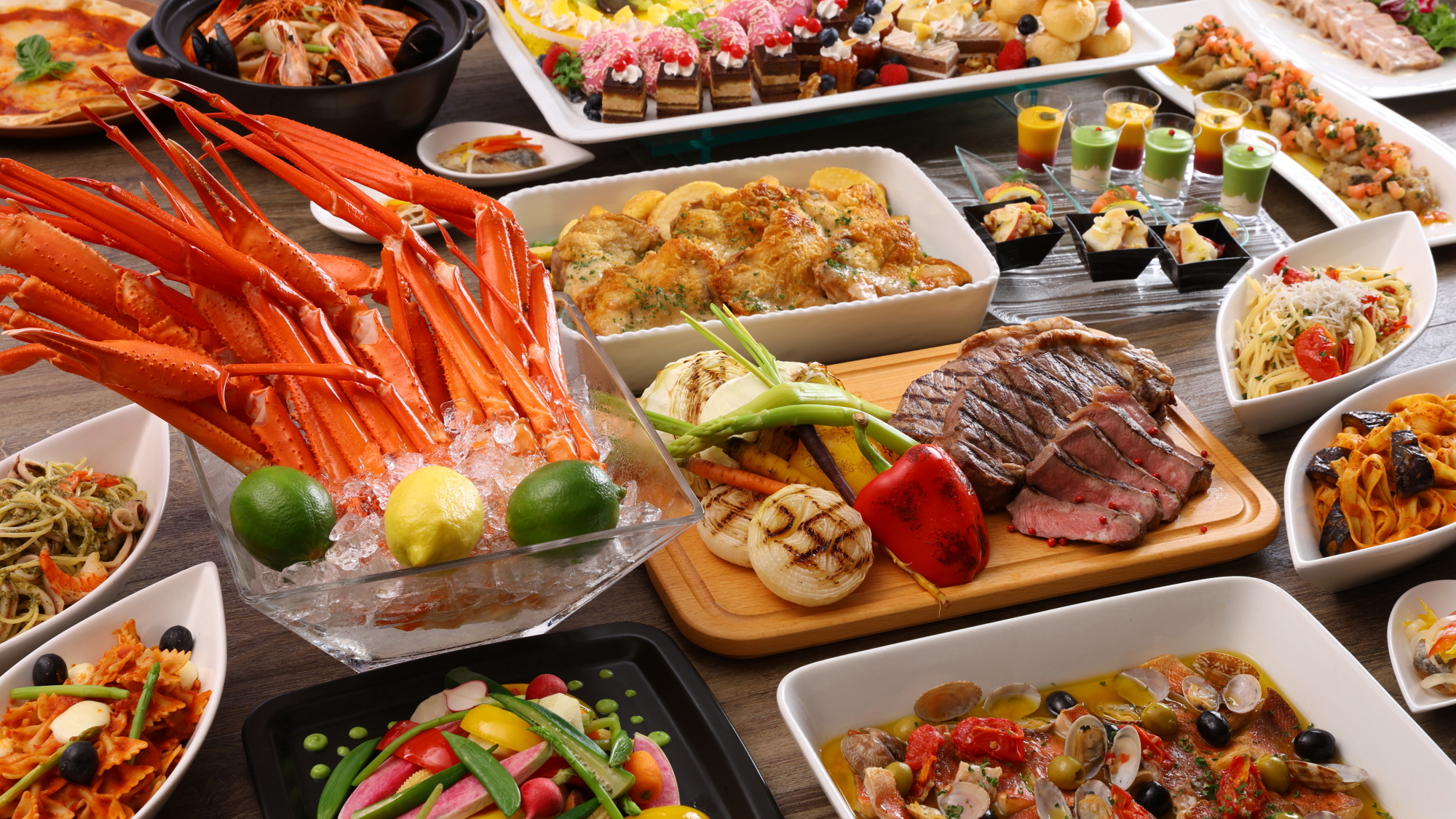 ズワイ蟹食べ放題ブッフェ