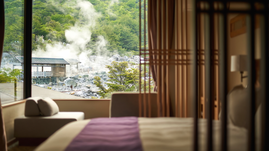 【基本プラン｜宿泊棟】温泉半露天とテラス付き客室で過ごす〜雲仙と橘湾の恵みの創作コース〜＜夕朝付き＞