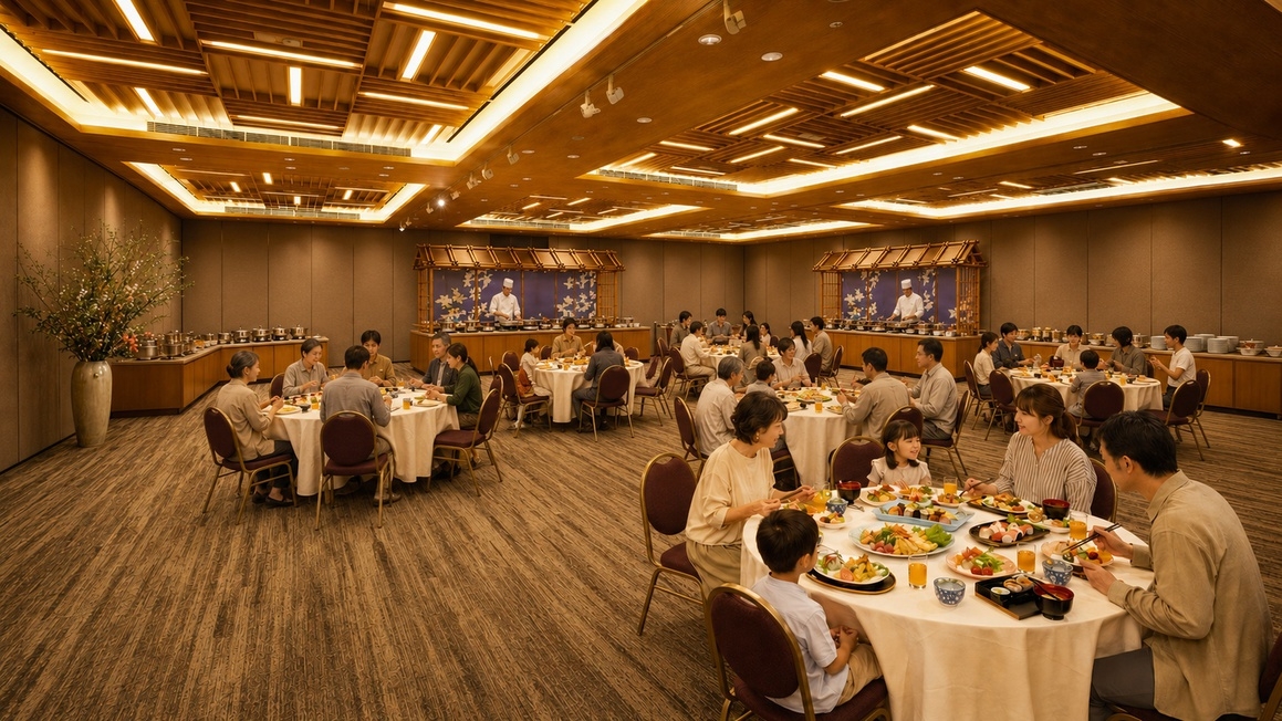 【朝・夕食付】京都駅徒歩圏で天然温泉を満喫♪ ×ご夕食サマーブッフェ付　