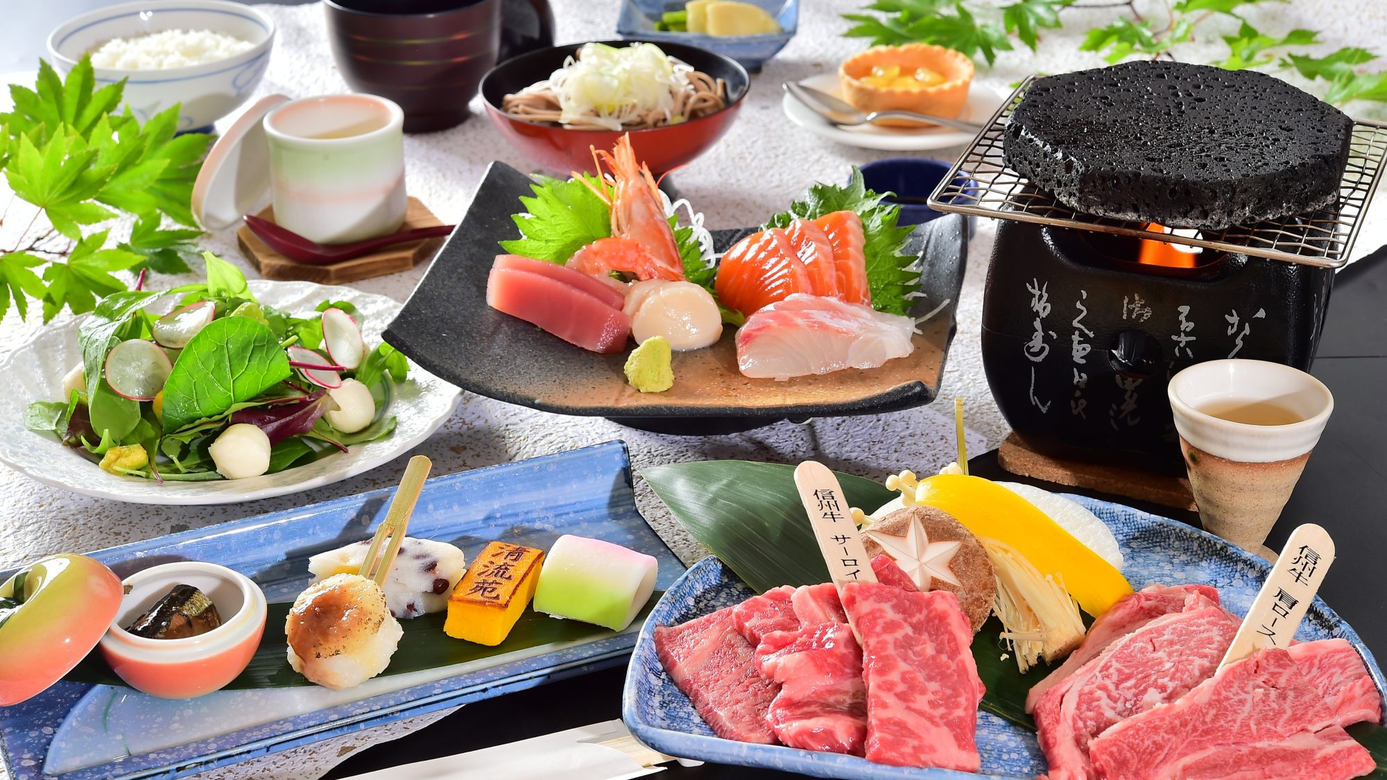 信州牛食べ比べ！石焼ステーキプラン