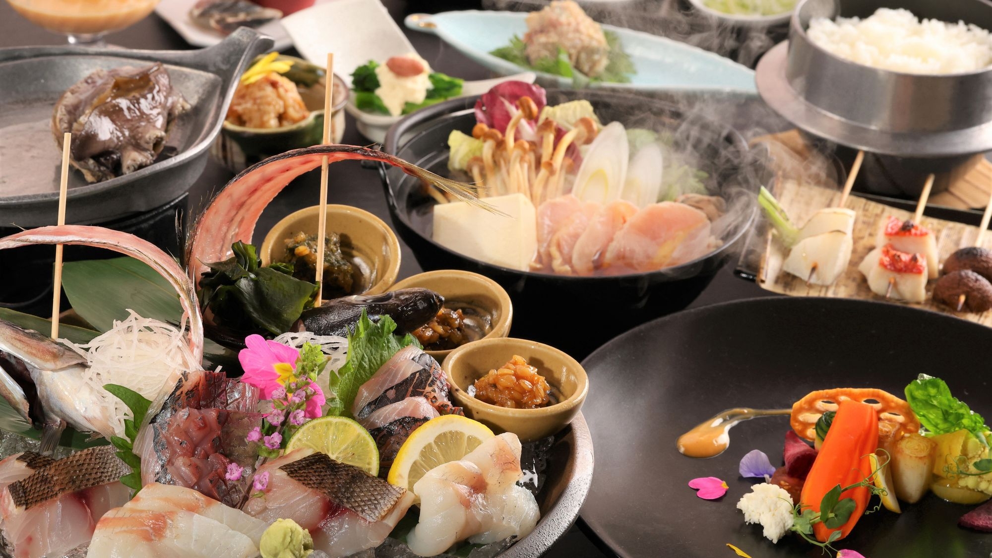 New 郷土料理「なめろう」「まご茶」が堪能できる！ 【土地の恵み会席】
