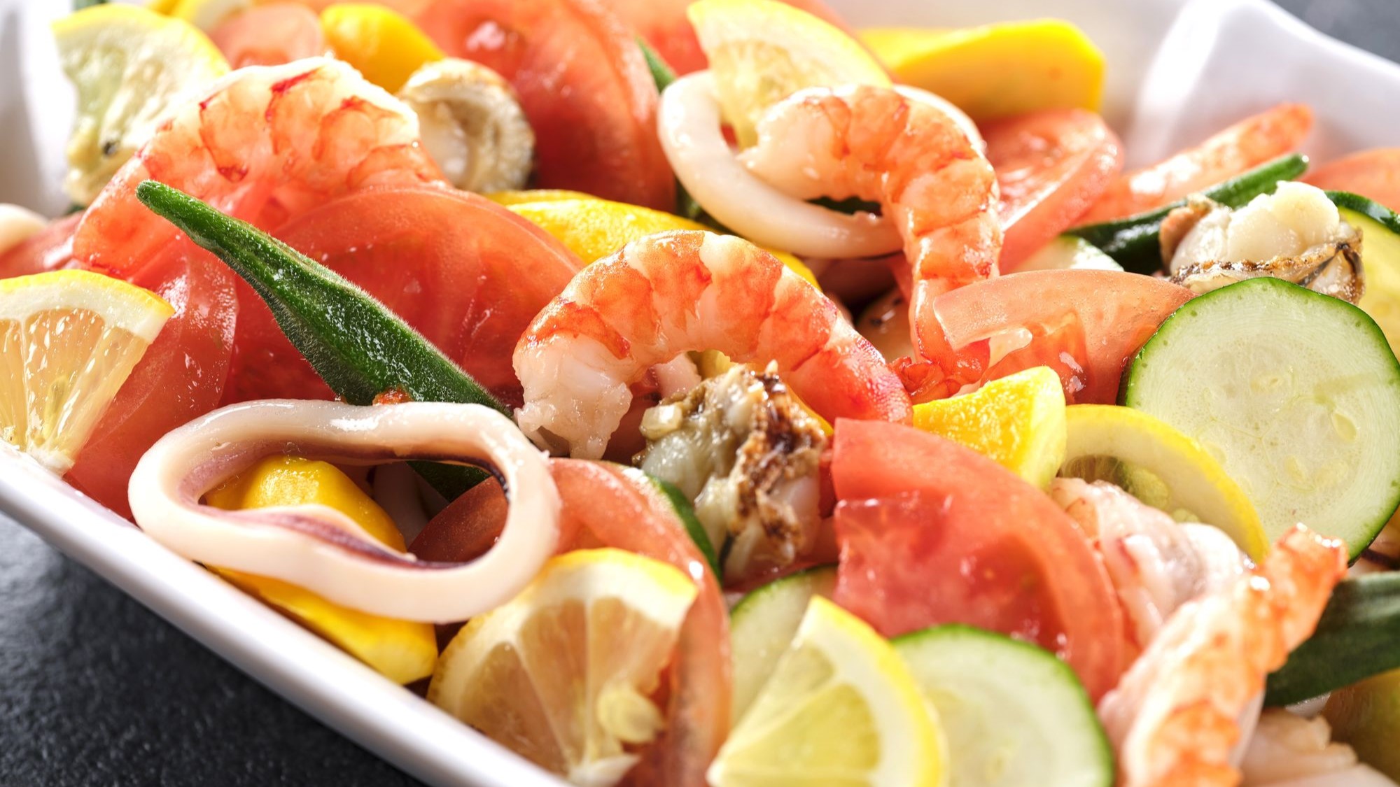 【ビュッフェメニュー】夏（2026年6月～2026年8月）夏野菜と魚介のレモンマリネ