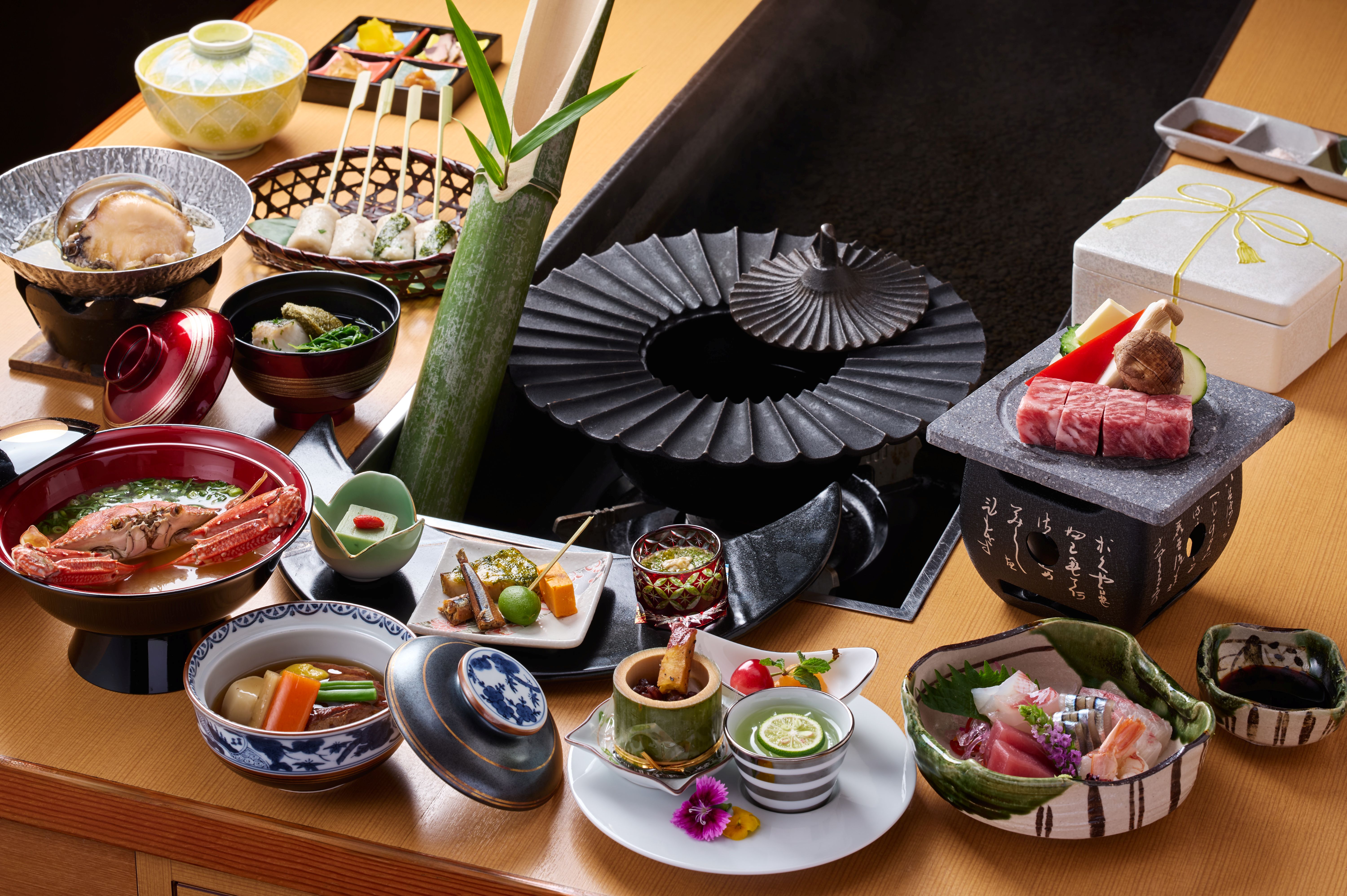 「黒毛和牛溶岩焼付き上級会席プラン」