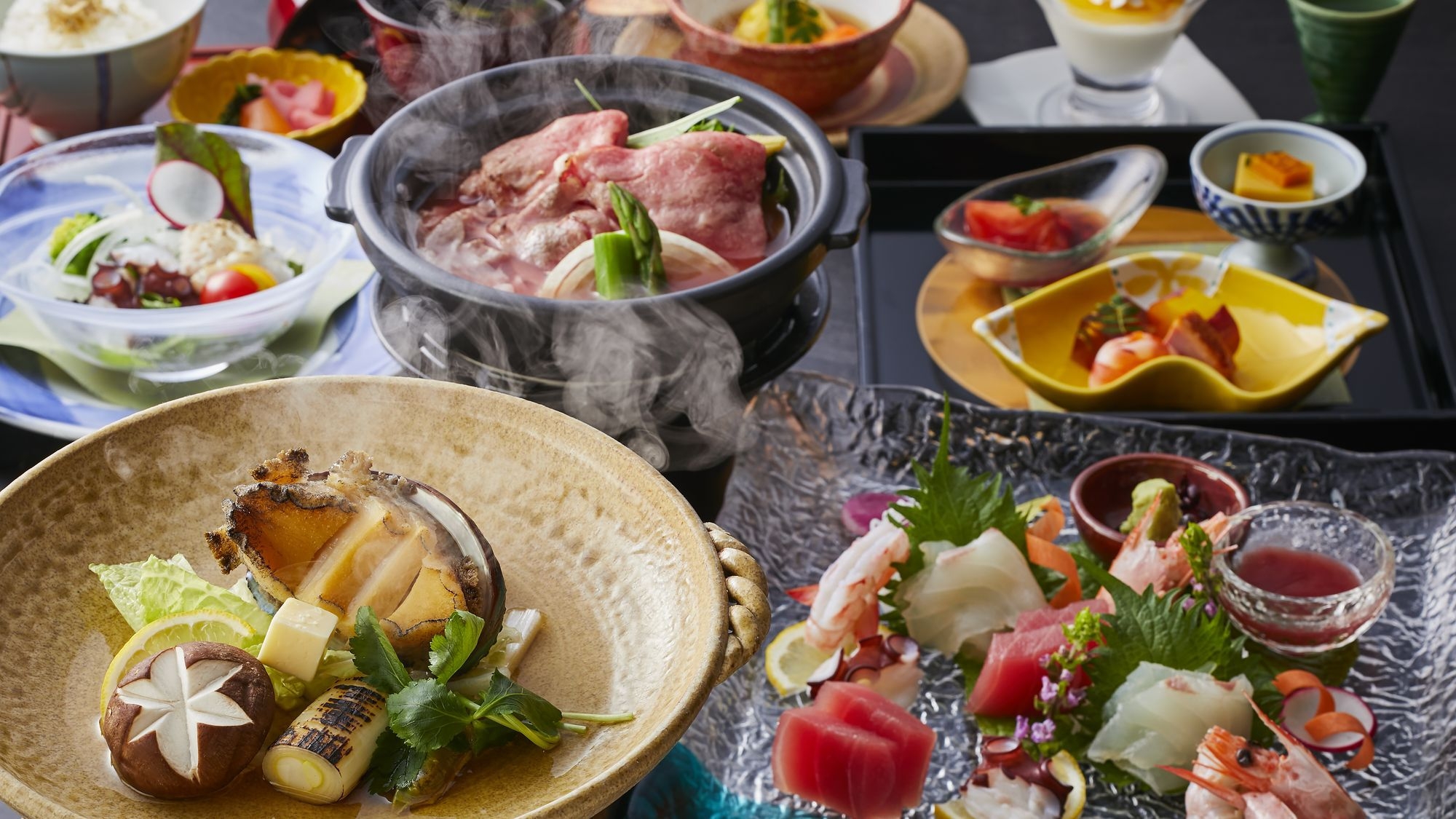 【2025年8月リニューアル／土地の恵み会席】季節を感じる多彩なお料理の数々を愉しむ