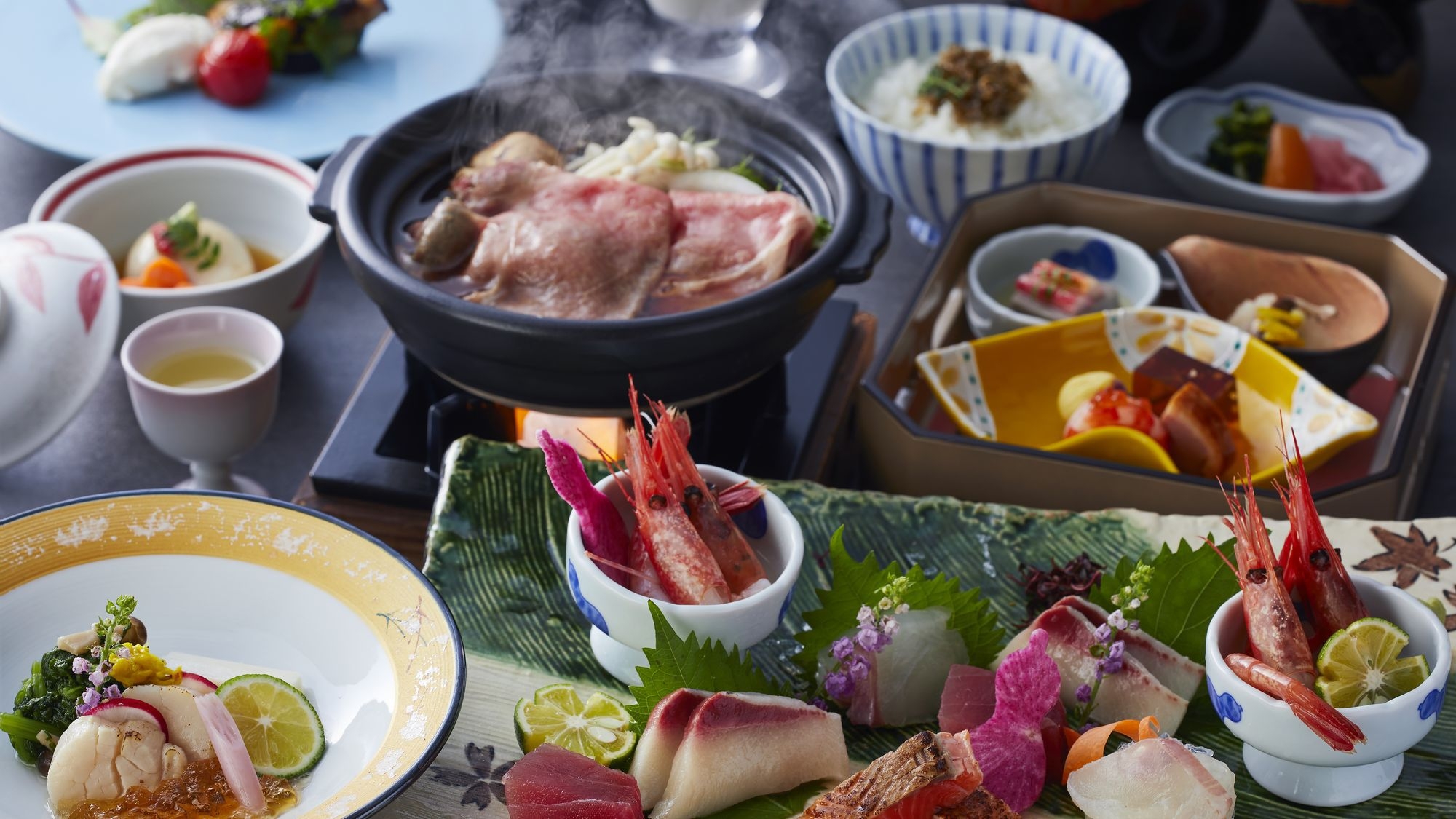 【春SALE】【土地の恵み会席】季節を感じる多彩なお料理の数々を愉しむ