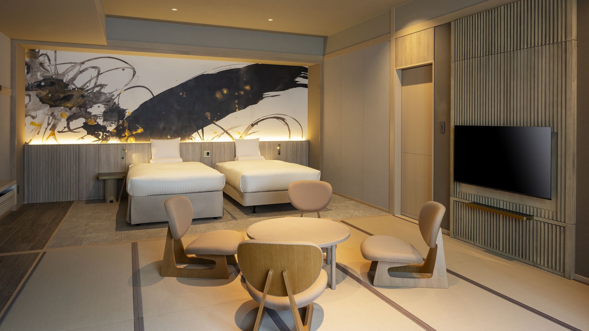 【金泉かけ流し】プレミアム和洋室（5名定員）／59平米