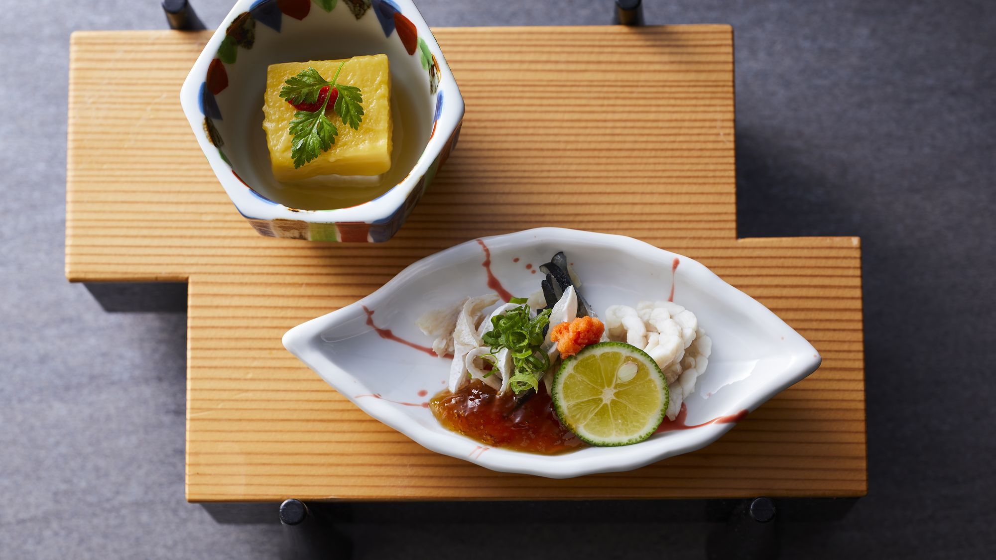 【季節の会席】冬(2025年12月～2026年2月) 先付 二種盛り